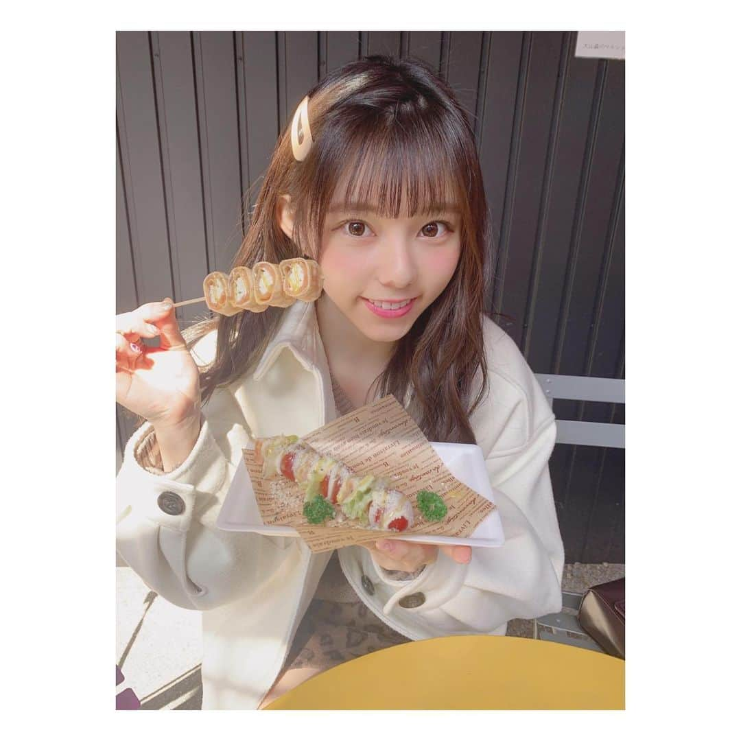 大森莉緒さんのインスタグラム写真 - (大森莉緒Instagram)「・ ・ 今日は、お友達と犬山城下町に行ってきました🥰 ・ ・ 大好きな食べ歩きをしたよ〜🤤🤤 ・ ・ 色んなものを沢山食べて、幸せな1日でした(ᐥ꒳ᐥ )❤ ・ ・ #大森莉緒 #おーりお #おりおんず  #名古屋 #犬山城下町 #犬山城下町食べ歩き #犬山 #食べ歩き #肉寿司 #もち豚ドック #牡蠣 #サーモンロール串  #森のマルシェ  #昭和横丁 #大食い #food #instagood #instapic #instaphoto #good #ootd #instafood」2月21日 21時55分 - rio.ohmori