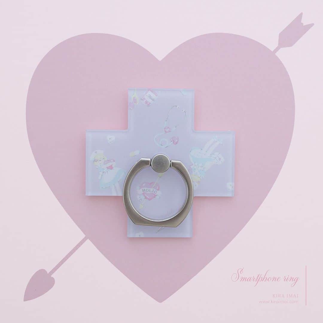 今井キラのインスタグラム：「𝑁𝑒𝑤﻿ スマホリング﻿ Heart Holic﻿ ﻿ 6cm×6cm。﻿ ナースやお薬を散りばめたスマホリング🏹﻿ ﻿ ♡﻿ ﻿ Weekend PARLORのアイテムは﻿ イベント終了後にWebStoreにも入荷します﻿ ﻿ 🅴🆅🅴🅽🆃﻿ Weekend PARLOR﻿ 3/4(水)~3/10(火)﻿ 伊勢丹新宿店本館２階=イーストパーク/プロモーション﻿ ﻿ 📞お問い合わせ先﻿ 伊勢丹新宿店 大代表 03-3352-1111（代表）﻿ 午前10時~午後8時 ※店舗休業日を除く﻿ ﻿ #weekendparlor #kiraimai」