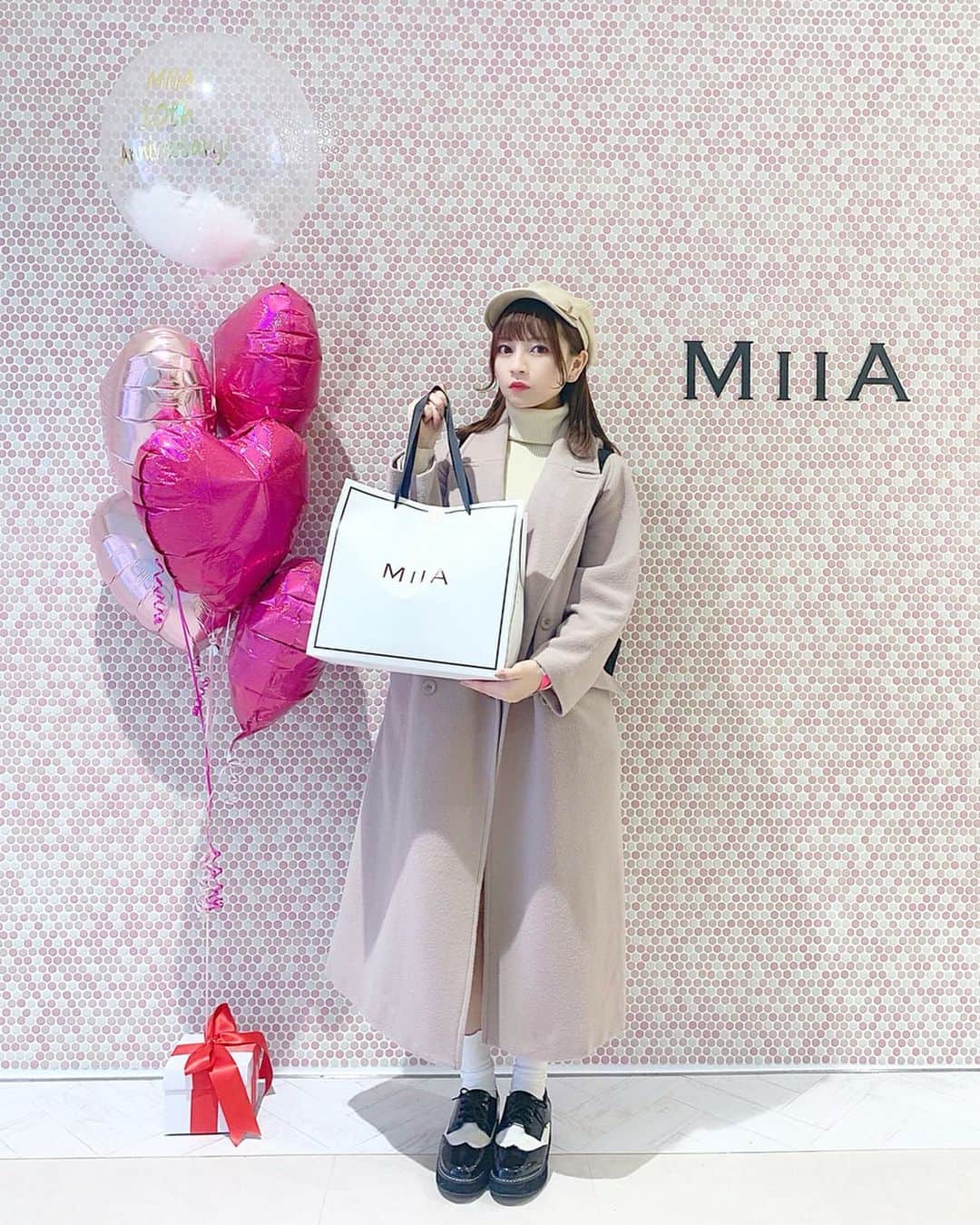 廣川奈々聖のインスタグラム：「.﻿ ﻿ きょうリニューアルオープンしたばかりの﻿ 渋谷109 3Fにある ﻿ @miia_official にお邪魔してきました！👗💐❤︎﻿ ﻿ ﻿ 私はワンピースふたつゲットしたのですが﻿ 春物新作、全部かわいいです(;o;)！見るべき！﻿ ﻿ ﻿ ちなみに私が被っている帽子も﻿ MIIAの新作のなんだよ〜☺︎展示会で頼んでたんだけどすっごいお気に入り！﻿ ﻿ ﻿ ﻿ 渋谷109店限定で、私のインスタ見たでお会計から20%OFFになりますよ 🐶﻿❤︎( 二月末まで！) ﻿ ﻿ ﻿ ﻿ ﻿ ﻿ ﻿」