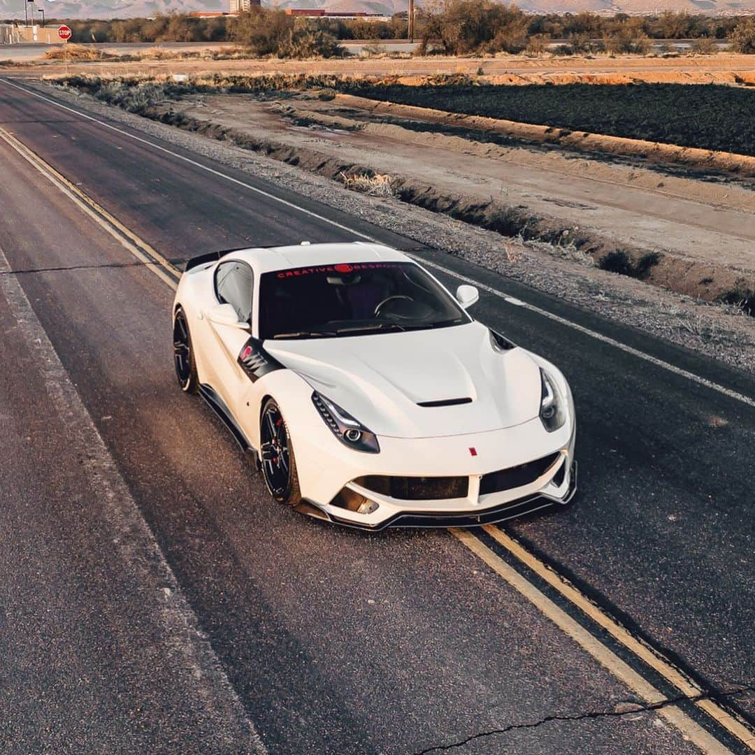 CARLiFESTYLEさんのインスタグラム写真 - (CARLiFESTYLEInstagram)「White Ferrari F12 SVR. 👍🏼or👎🏼? For sale at @creativebespoke #carlifestyle #Ferrari #F12 #SVR」2月22日 6時16分 - carlifestyle