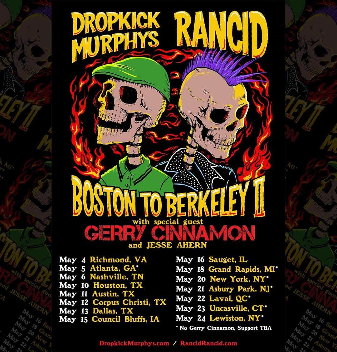 Rancidさんのインスタグラム写真 - (RancidInstagram)「We had so much fun on the #bostontoberkeley tour back in 2017 that we decided to hit some cities we missed. Join us for Round 2!」2月22日 4時13分 - rancid