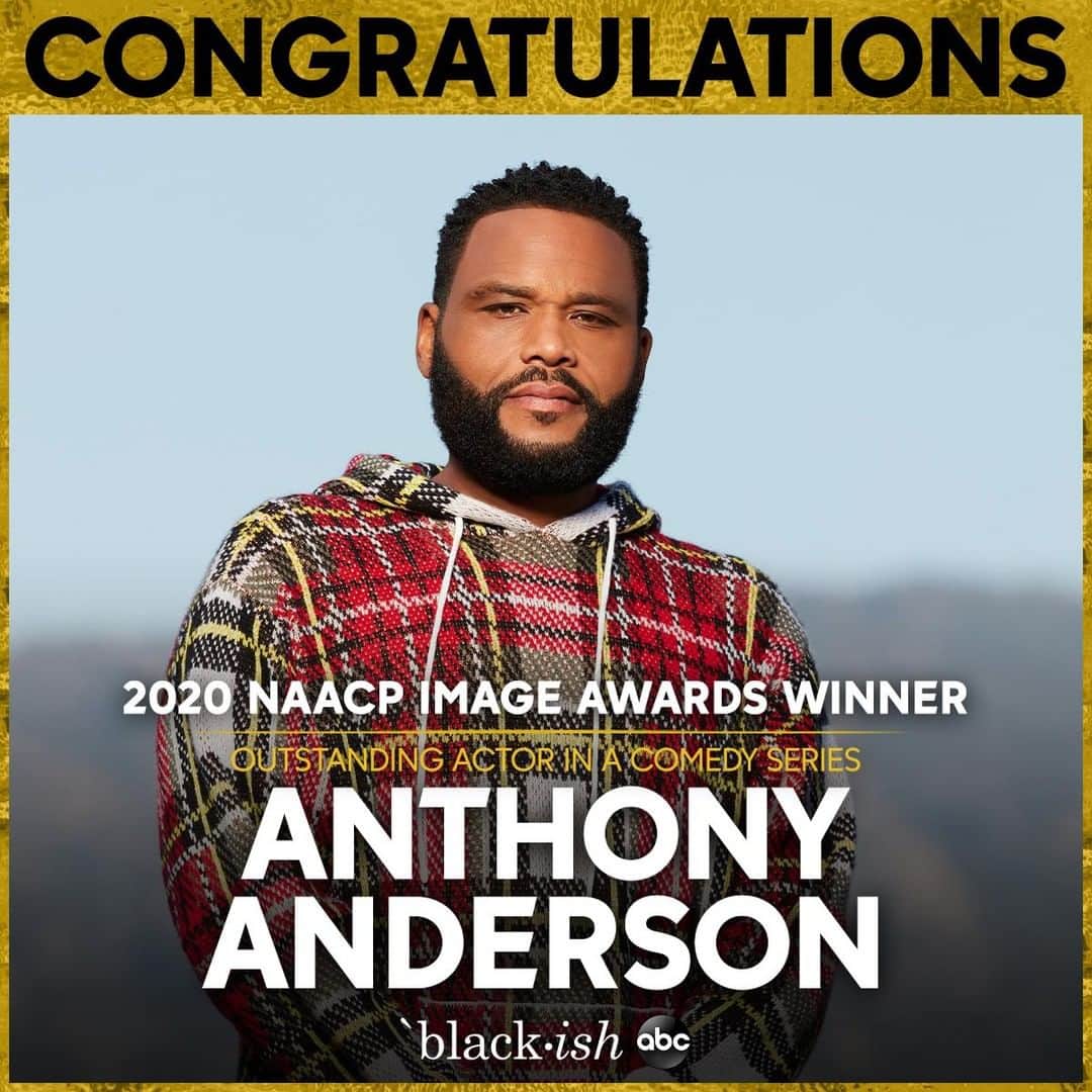 アメリカン・ブロードキャスティング・カンパニーのインスタグラム：「Congrats to @anthonyanderson for his #NAACPImageAwards win!」