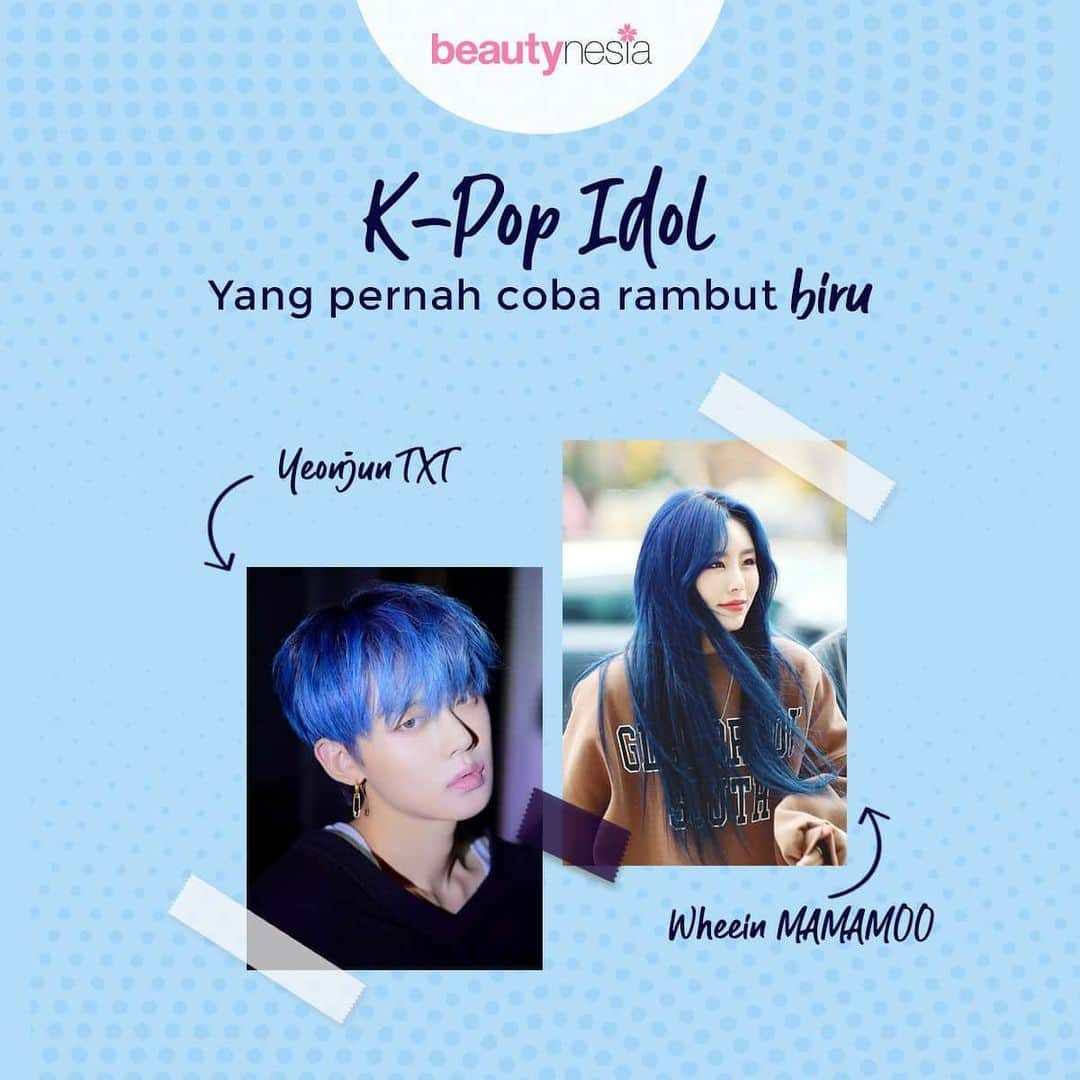 Beauty | Health | Fashionさんのインスタグラム写真 - (Beauty | Health | FashionInstagram)「Kamu suka ngecat rambut? Cobain cat rambut warna biru yuk! Tapi intip dulu gaya K-Pop Idol yang pernah cobain warna rambut biru ini yuk, biar kamu dapat inspirasinya! 😁  Ada bias idola kamu nggak nih, Beautynesian?  #Beautynesia #BeautynesiaID #KPOP #Idol #KPopIdol #BTS #IU #EXO #MAMAMOO #TXT #TWICE #bias」2月22日 13時36分 - beautynesia.id