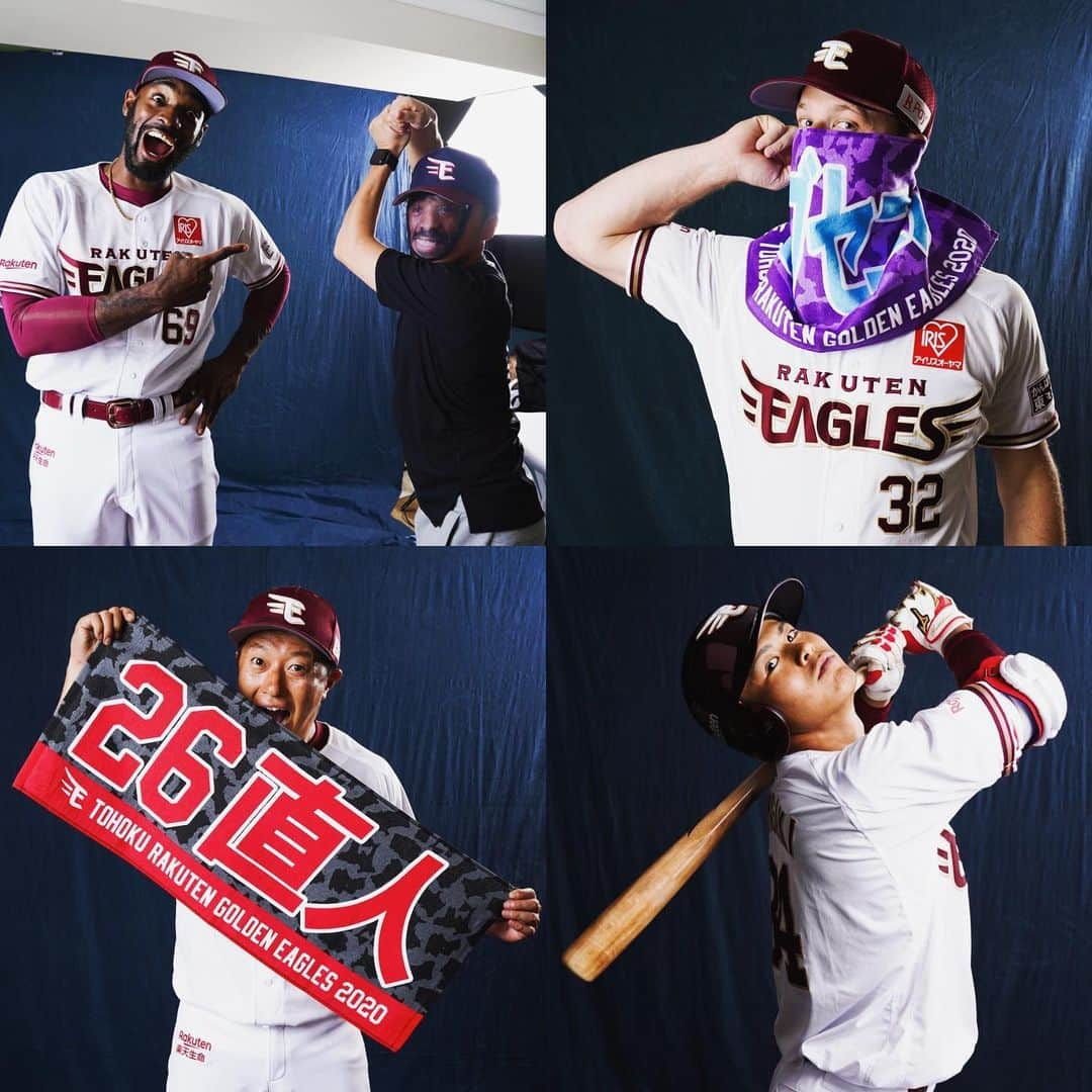 東北楽天ゴールデンイーグルスさんのインスタグラム写真 - (東北楽天ゴールデンイーグルスInstagram)「⚾️ おもしろカット集part5🕺🏻✨✨✨ #rakuteneagles #ブラッシュ  #jabariblash  #ブセニッツ #alanbusenitz  #渡辺直人  #山﨑幹史 #プレイヤーズマスクキャップ  #myheroタオル」2月22日 18時38分 - rakuten_eagles