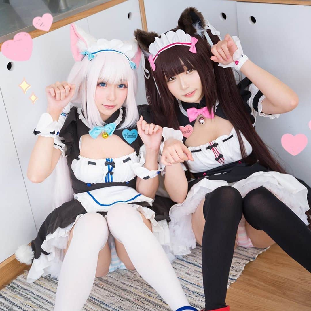 Sherryさんのインスタグラム写真 - (SherryInstagram)「- 猫の日o(^・x・^)o Chocola / @takanashi_hanariv3v  Vanilla / @silverxhere  P / King Cosplay Photo #cosplay #nekopara #ネコぱら #chocola #ショコラ #vanilla #バニラ #silverxherecosplay #猫の日」2月22日 18時44分 - silverxhere