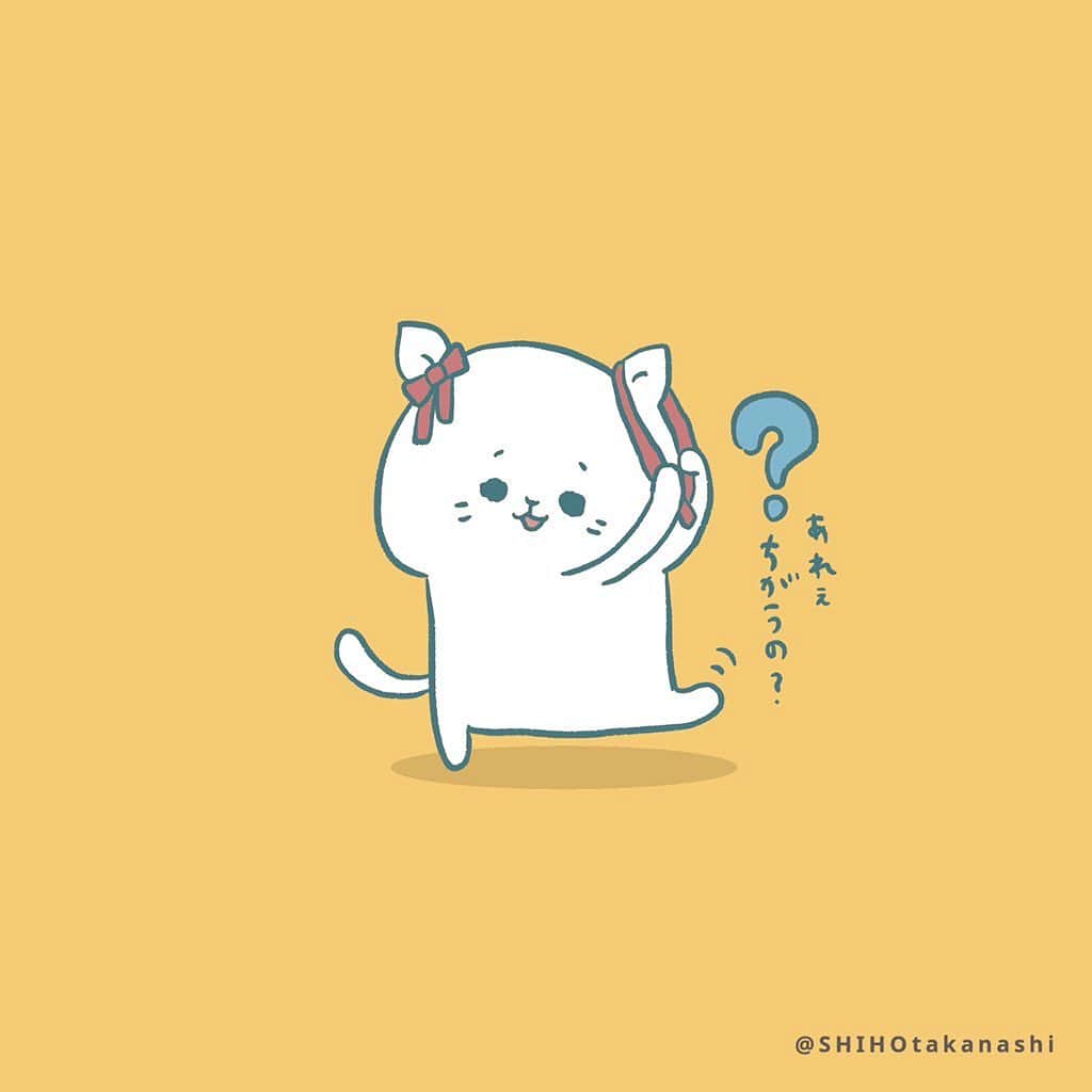 小鳥遊しほのインスタグラム：「ツインテールの日と間違えた猫の子。#猫の日 #猫の絵 #ねこ」