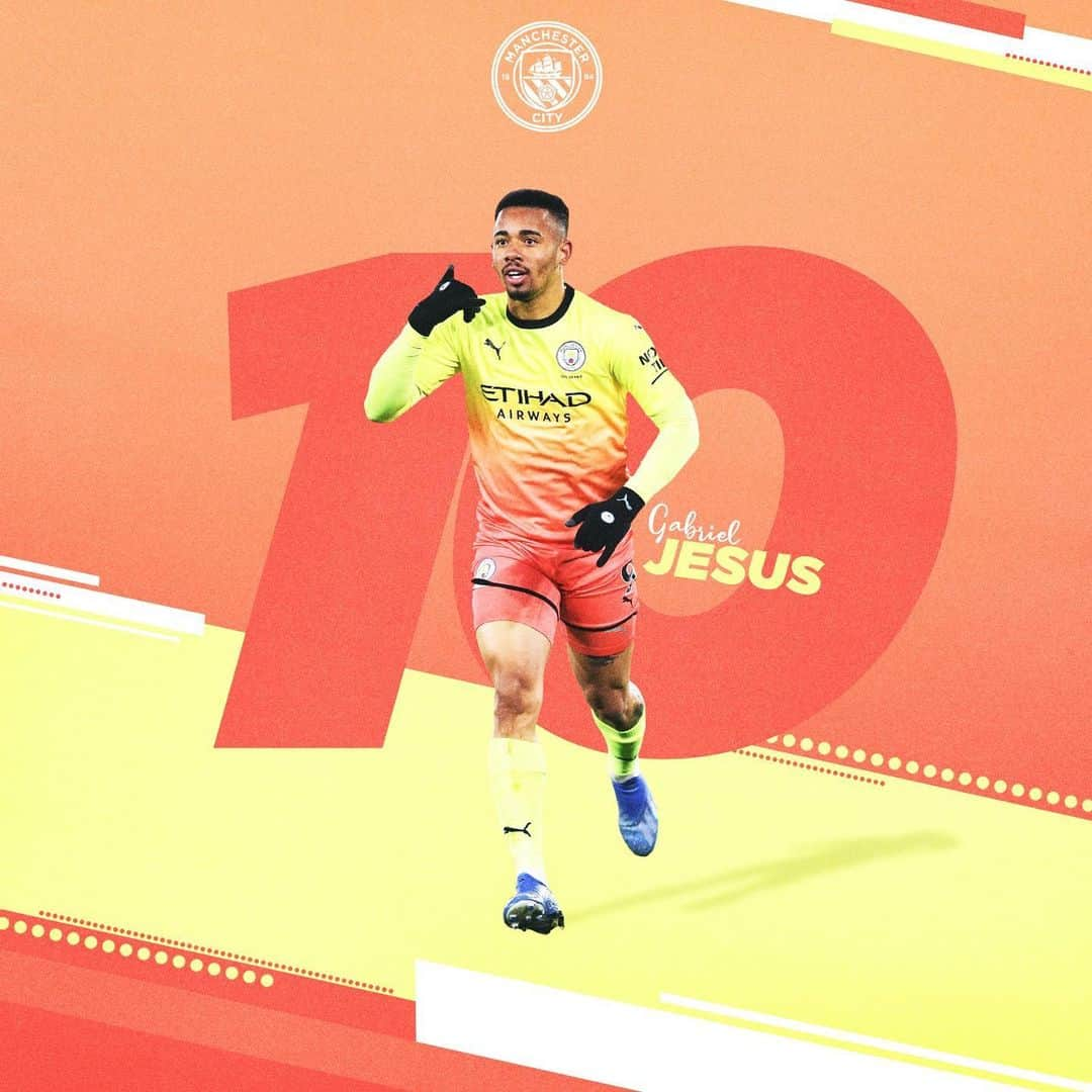 マンチェスター・シティFCさんのインスタグラム写真 - (マンチェスター・シティFCInstagram)「Gab-tastic 🚀 That’s 10 @premierleague goals for the season for @dejesusoficial! ⠀ ⠀ #ManCity #leimci」2月23日 6時12分 - mancity