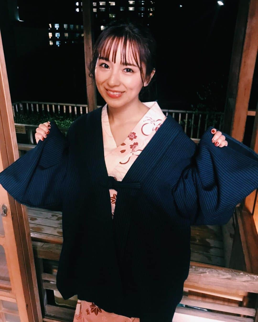 ぽこのインスタグラム：「久々の浴衣👘 温泉てやっぱりいいなぁ🧖‍♀️ #湯河原 #温泉 #浴衣」