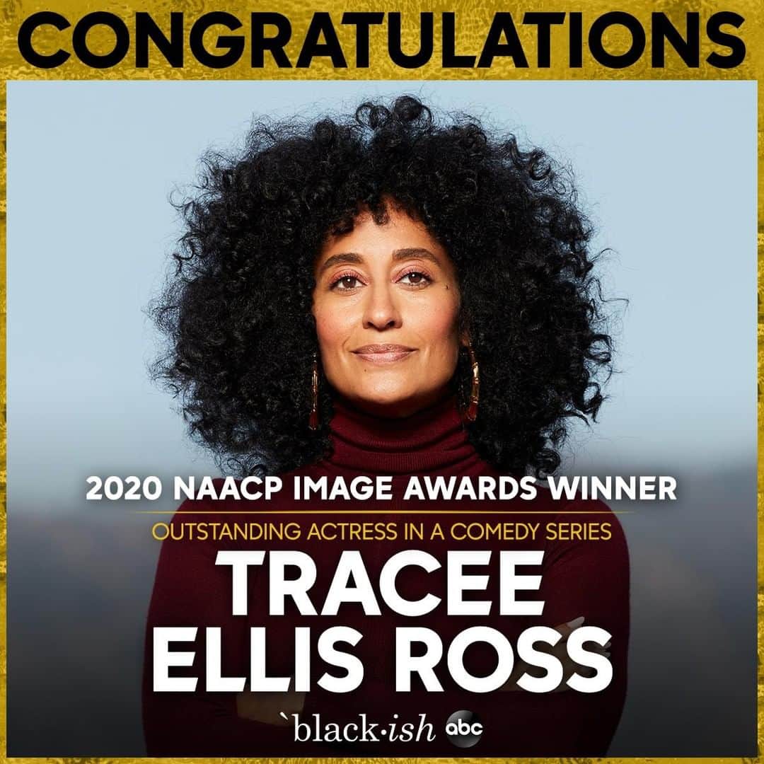 アメリカン・ブロードキャスティング・カンパニーのインスタグラム：「Congrats to @traceeellisross for her #NAACPImageAwards win!」