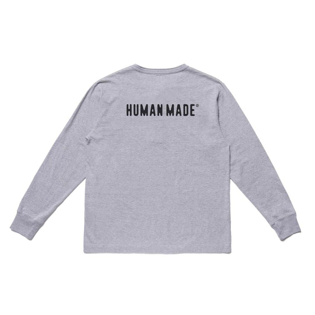 HUMAN MADEさんのインスタグラム写真 - (HUMAN MADEInstagram)「"HENLEY NECK LONG T-SHIRT" now available in store and online. www.humanmade.jp  ベーシックなヘンリーネックカットソーです。オリジナルのハートボタンや背面のプリントが特徴です。 Henley style cotton shirt with heart buttons and print on back.」2月23日 11時22分 - humanmade