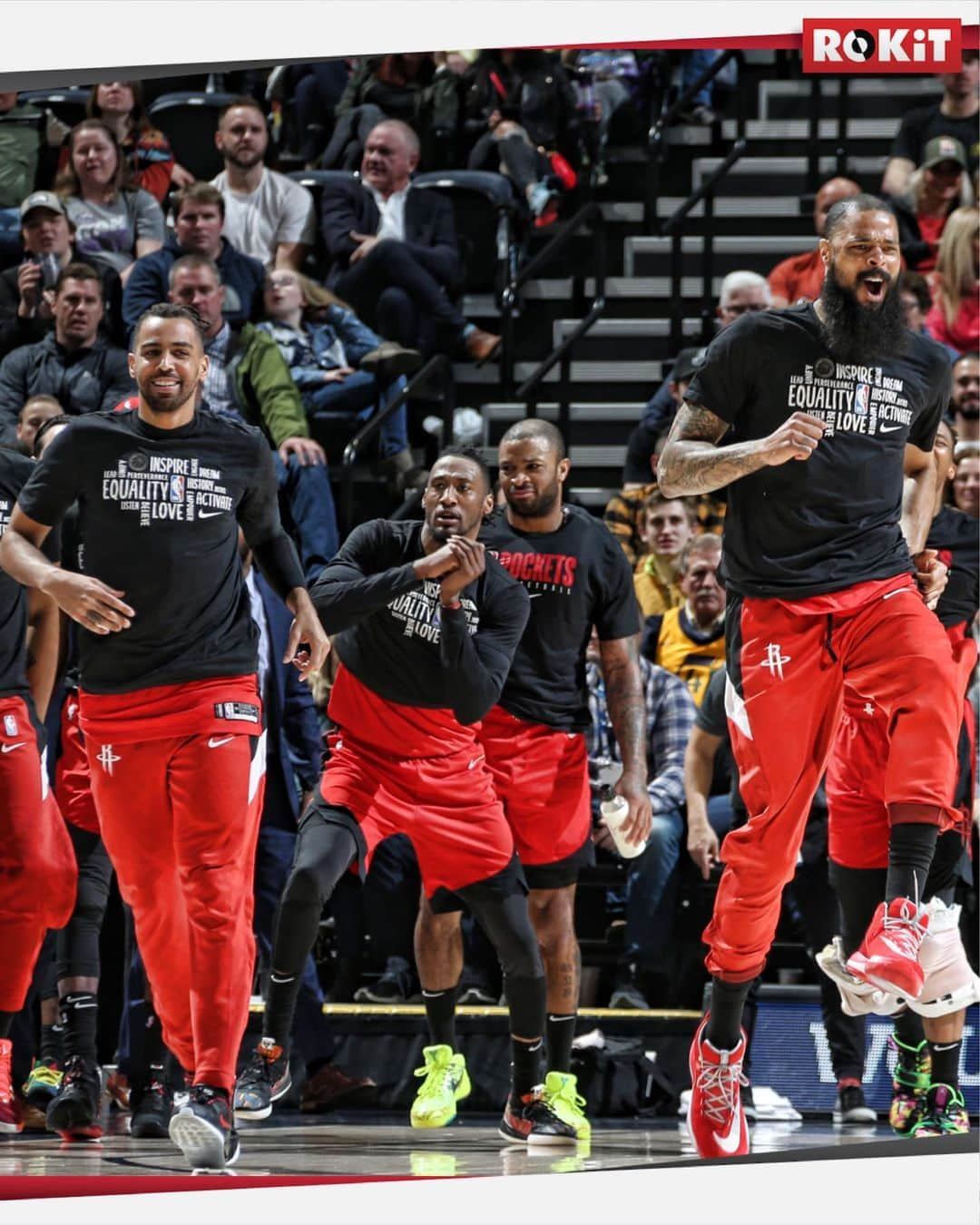 ヒューストン・ロケッツさんのインスタグラム写真 - (ヒューストン・ロケッツInstagram)「The reactions after that 🔥 euro-step!  #PhotoOfTheGame l @rokitofficial」2月23日 13時55分 - houstonrockets