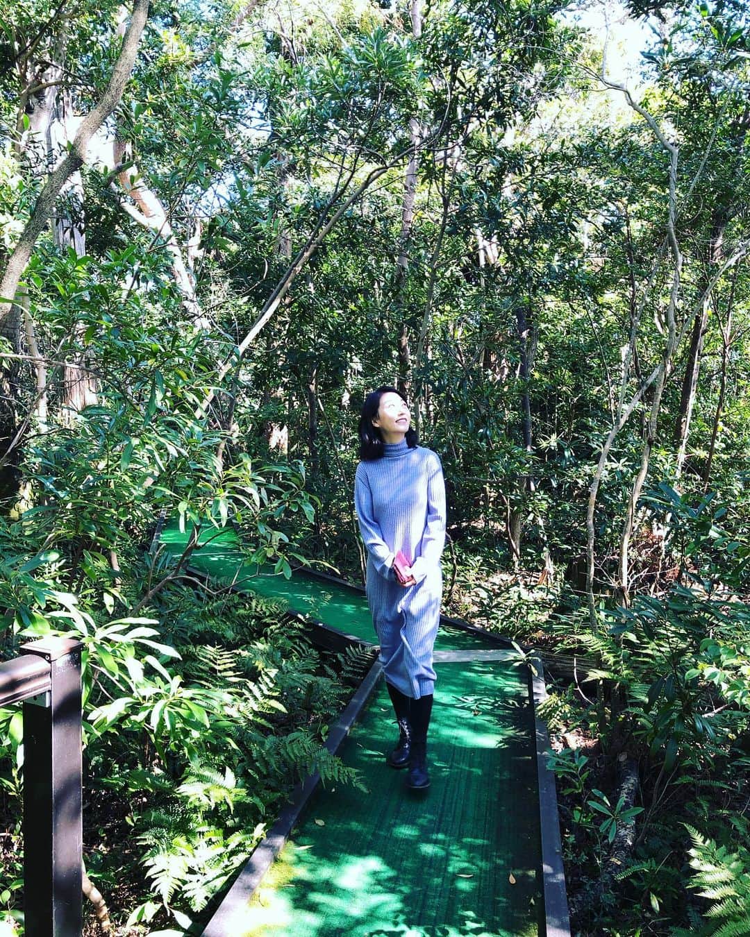 八木早希さんのインスタグラム写真 - (八木早希Instagram)「ラジオの音が漏れる住宅にくっついて鬱蒼とした深い杜🌿鳥の囀りと緑の匂いに息が調いました🌿 気が向いてしまって、加美さんにも送りましたよ＾＾返事はないですが＾＾ #浮島の森#天然記念物#新宮#八木早希」2月23日 15時26分 - sakiyagi