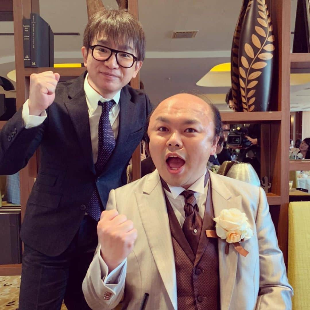 濱口優さんのインスタグラム写真 - (濱口優Instagram)「#結婚式 #ワンワンニャンニャン菊地　君 #禿夢　#キク #ヤング志村 #おめでとうございます」2月23日 20時01分 - hamaguchi_masaru