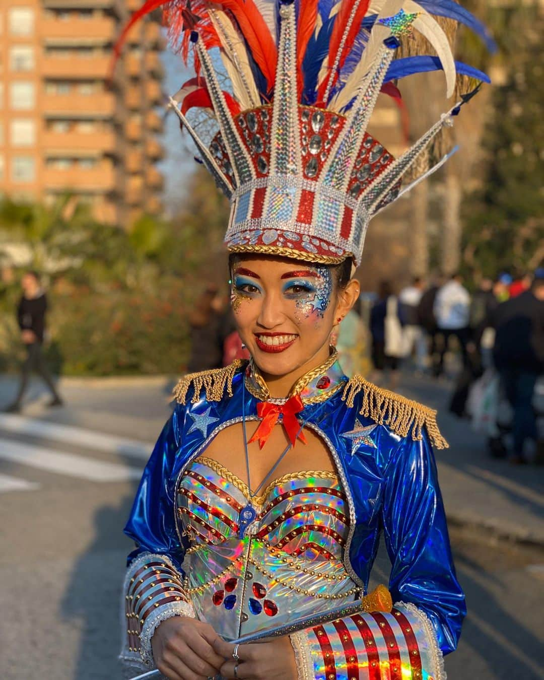 上枝恵美加さんのインスタグラム写真 - (上枝恵美加Instagram)「Carnivaaaaal❤️ ． #tarragona  #carnaval2020 #igerstgn #🇺🇸 @latarracodeluxe」2月23日 22時49分 - emika_kamieda