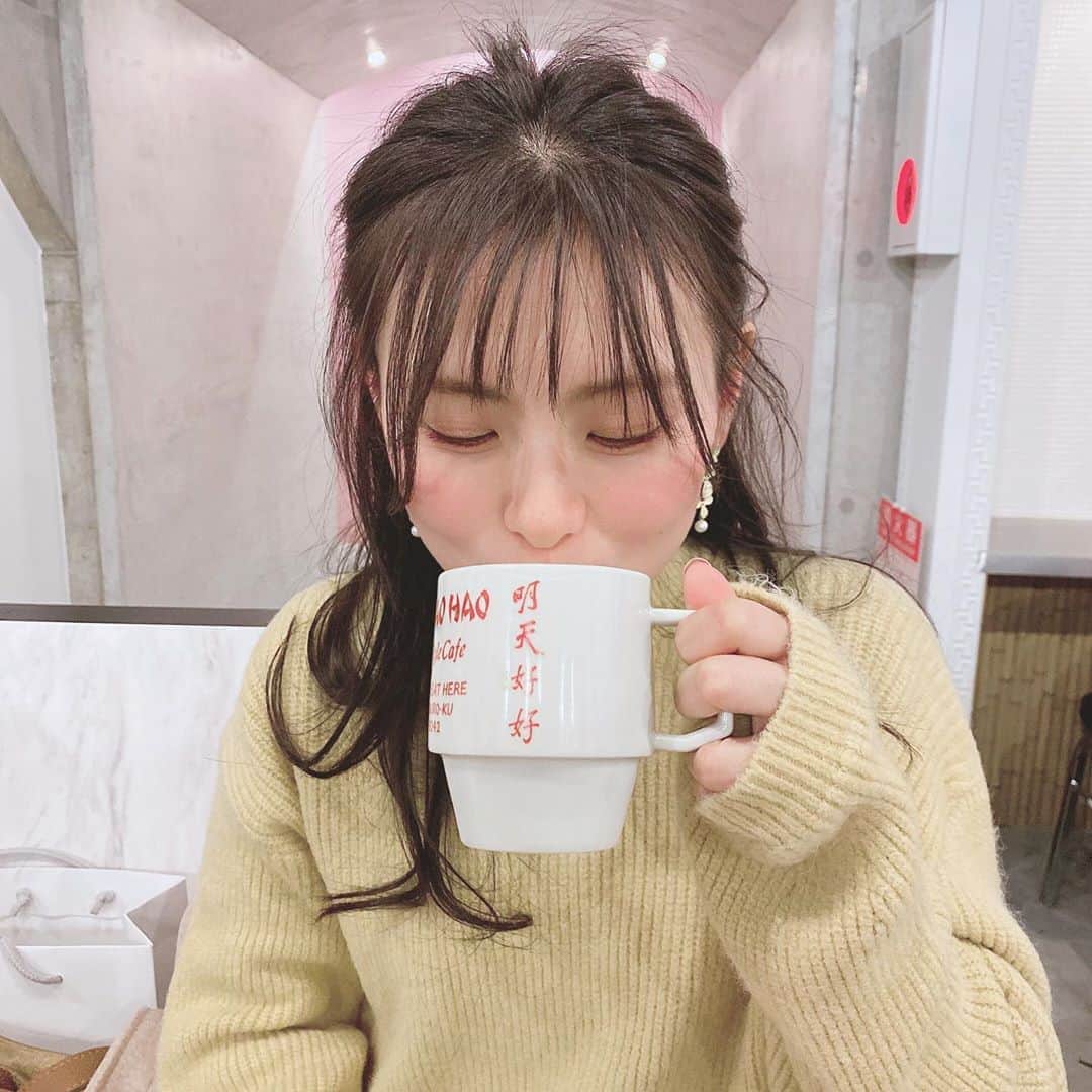 朝見心のインスタグラム：「(∵)﻿ ﻿ 森さんと台湾風カフェ﻿ 台湾に行き台湾﻿ ﻿ ﻿」