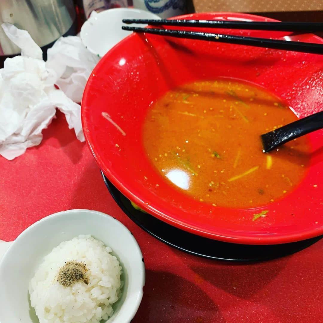 金村義明さんのインスタグラム写真 - (金村義明Instagram)「#ランチ #マグロ節坦々麺 #だいぶ飯 #超超超超超劇劇劇劇劇うままままままし #汗だく」2月24日 12時44分 - yoshiaki_kanemura