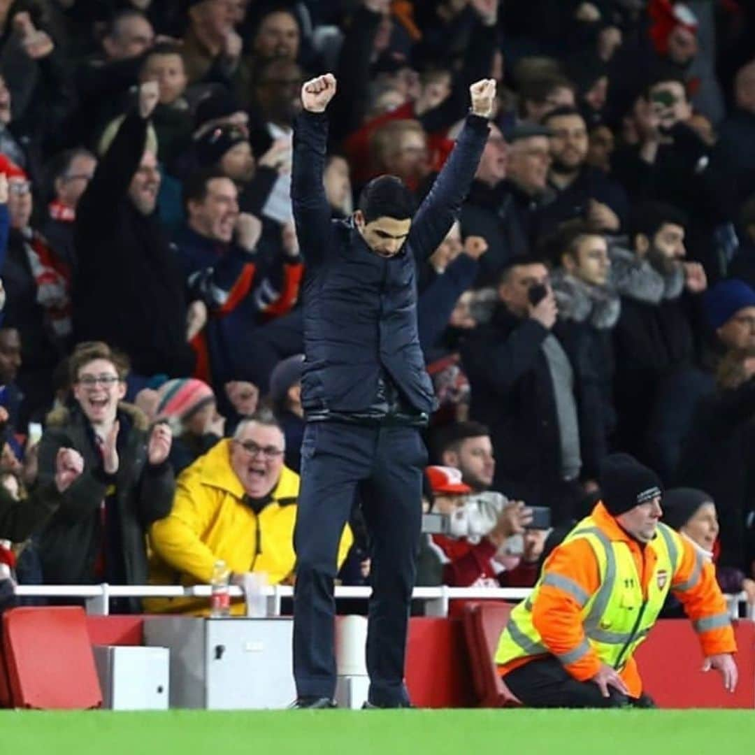 ミケル・アルテタのインスタグラム：「Very proud of the team after a tough game. Let’s keep working and improving #coyg #arsenalvseverton #arsenal」