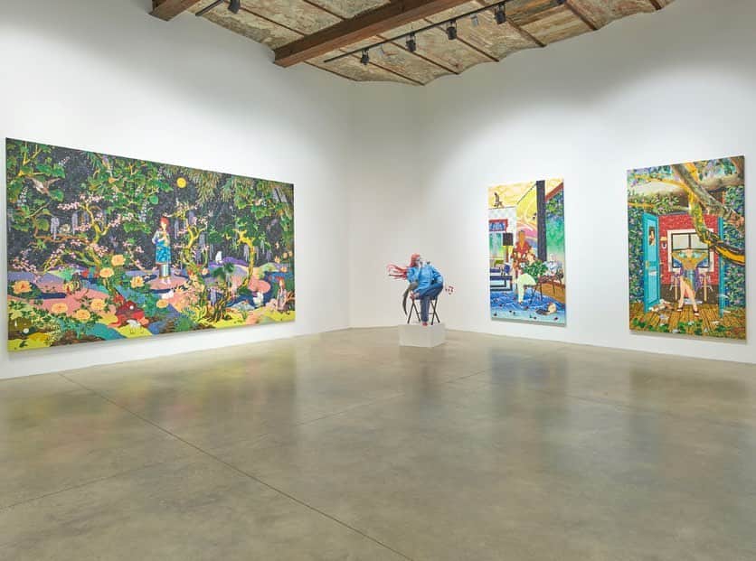松山智一のインスタグラム：「2018 at @zidounbossuytgallery, Luxembourg」