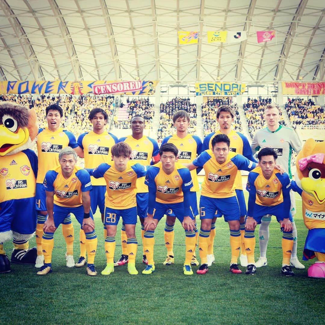 柳貴博のインスタグラム：「開幕戦！！ #最高の応援ありがとうございました！ #感謝 #ユアスタデビュー #次は＋3 #ベガルタ仙台 #柳貴博」