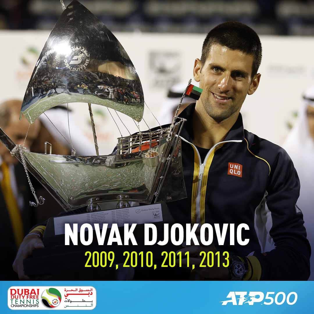 ATP World Tourさんのインスタグラム写真 - (ATP World TourInstagram)「Will Novak make it five in Dubai?  World No. 1 @djokernole makes his @ddftennis return on day one 👊」2月24日 16時50分 - atptour