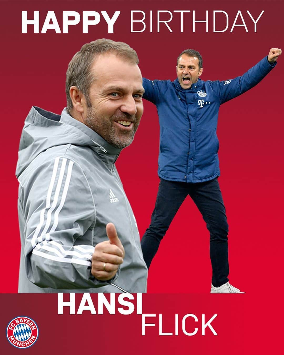 バイエルン・ミュンヘンさんのインスタグラム写真 - (バイエルン・ミュンヘンInstagram)「Our head coach Hansi #Flick celebrates his 55th birthday today. 🍰 🎁  Have a good one, gaffer! 🔴⚪ #MiaSanMia #FCBayern #Coach #football #futebol #birthday」2月24日 17時15分 - fcbayern