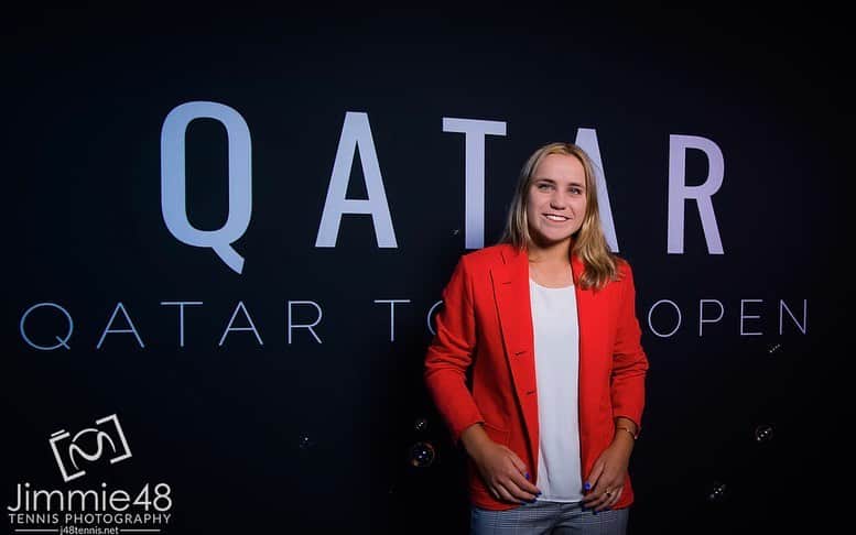 のインスタグラム：「@qatartennis player’s party 😁」