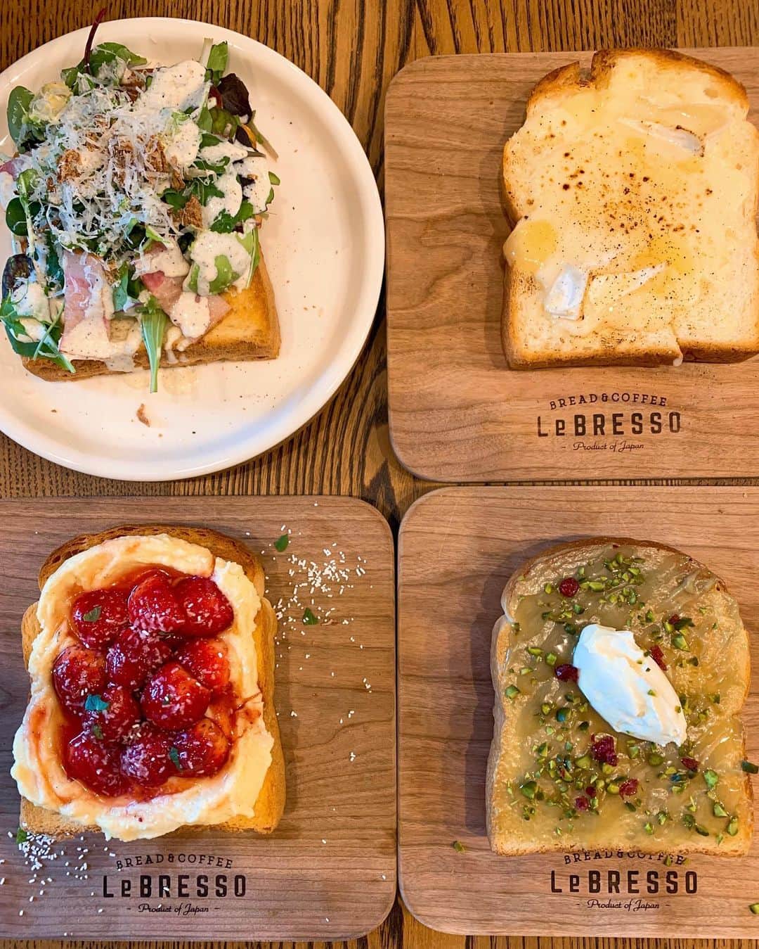 山野ゆりのインスタグラム：「🥪🥪期間限定のイチゴ🍓まるでスイーツ🍰🍓🍓 #🍞#🥪#パン#🍓#イチゴ#lebresso」