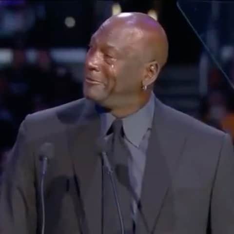 のインスタグラム：「“Now I have to look at another crying meme for the next 3-4 years. That’s how much Kobe meant to me” - Michael Jordan at Kobe and Gianna Bryant’s celebration of life ceremony.」