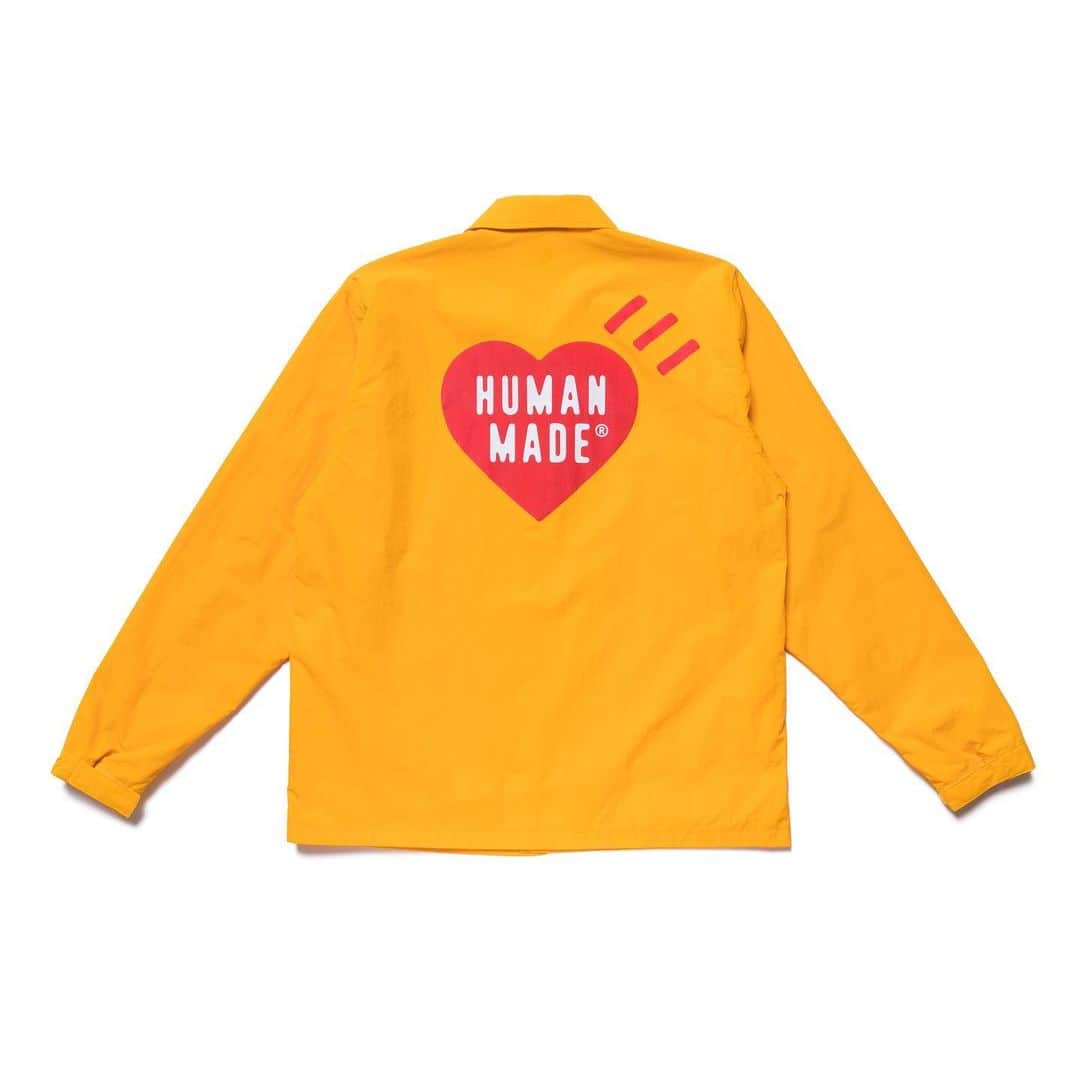 HUMAN MADEさんのインスタグラム写真 - (HUMAN MADEInstagram)「"COACH JACKET" now available in store and online. www.humanmade.jp  好発色のナイロン生地が目を引くコーチジャケットです。フロントやバックに施されたグラフィックプリントが特徴です。 Nylon coach jacket with screen print on front and back.」2月1日 11時00分 - humanmade