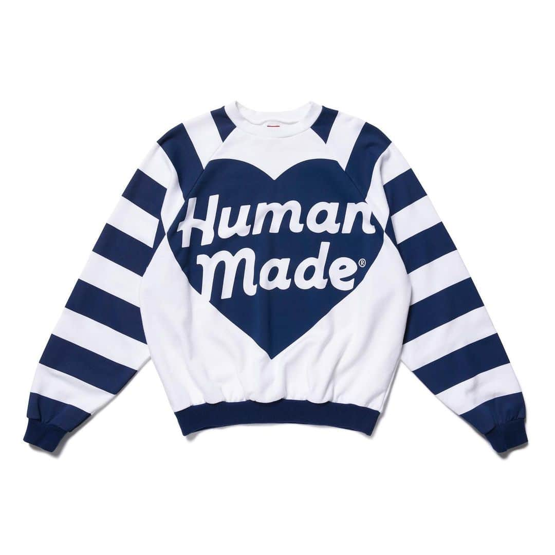 HUMAN MADEさんのインスタグラム写真 - (HUMAN MADEInstagram)「"RAGLAN BIG HEART SWEATSHIRT" now available in store and online. www.humanmade.jp  大胆なプリントが施されたラグランスウェットシャツです。アームやフロントのデザインが特徴です。 Raglan sleeve cotton sweatshirt. Features oversize shoulder print.」2月1日 11時11分 - humanmade