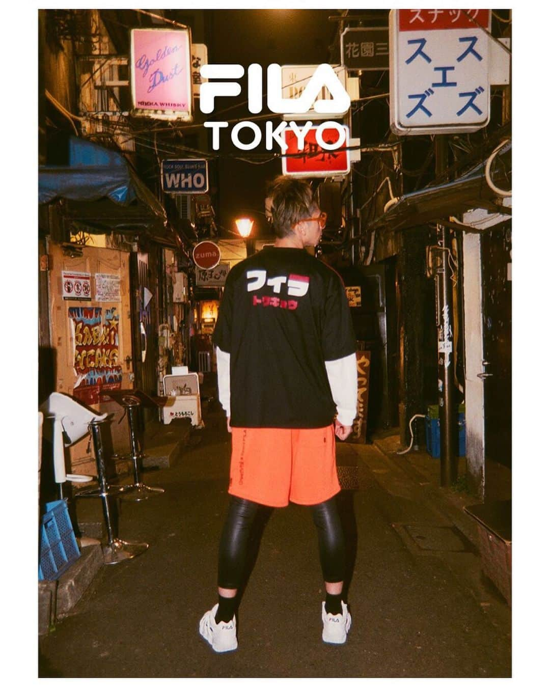 ZiNEZKAMIKAZEさんのインスタグラム写真 - (ZiNEZKAMIKAZEInstagram)「#FILA ・ #filatokyo image🚀go check out & follow @fila_japan_official for more photo's & infos! ・ #フィラトウキョウ　のアンバサダーとして広告やらせて頂きました！スタイル、ロケーション、イメージ共にかっこいい仕上がりになりました！引き続きアップされていくのでチェックお願いします🚀 東京駆け巡って撮ったぜ🔥 ・ #渋谷 #新宿 #新宿ゴールデン街 #shibuya #shinjuku #fila #tokyo #zinez」2月1日 20時19分 - zinez_kamikaze