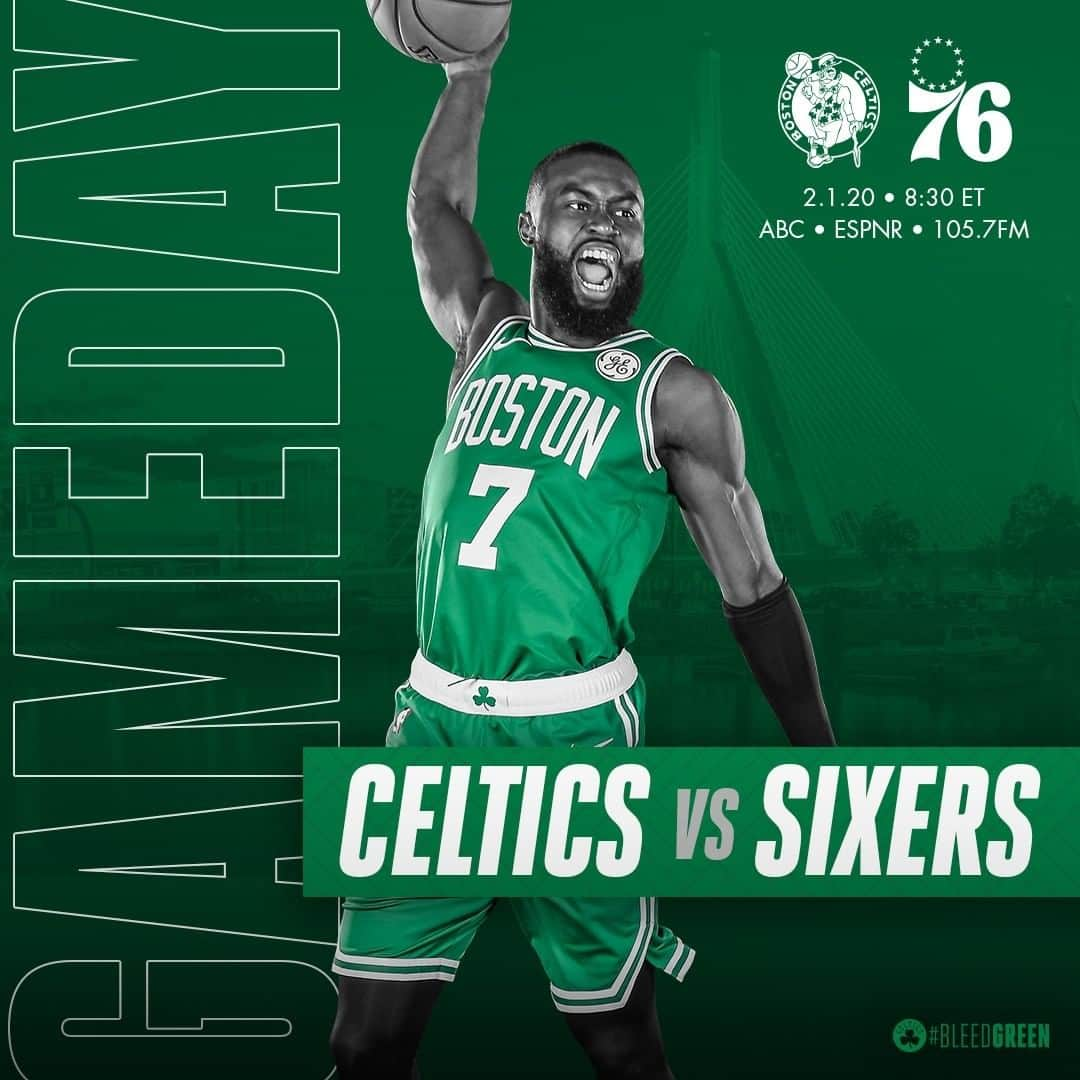 ボストン・セルティックスさんのインスタグラム写真 - (ボストン・セルティックスInstagram)「TONIGHT ☘ #Celtics vs @sixers, 8:30 p.m. on @abcnetwork and @1057wror #BOSvsPHI #BleedGreen #BeatPHILA #LetsGoCeltics」2月1日 23時30分 - celtics