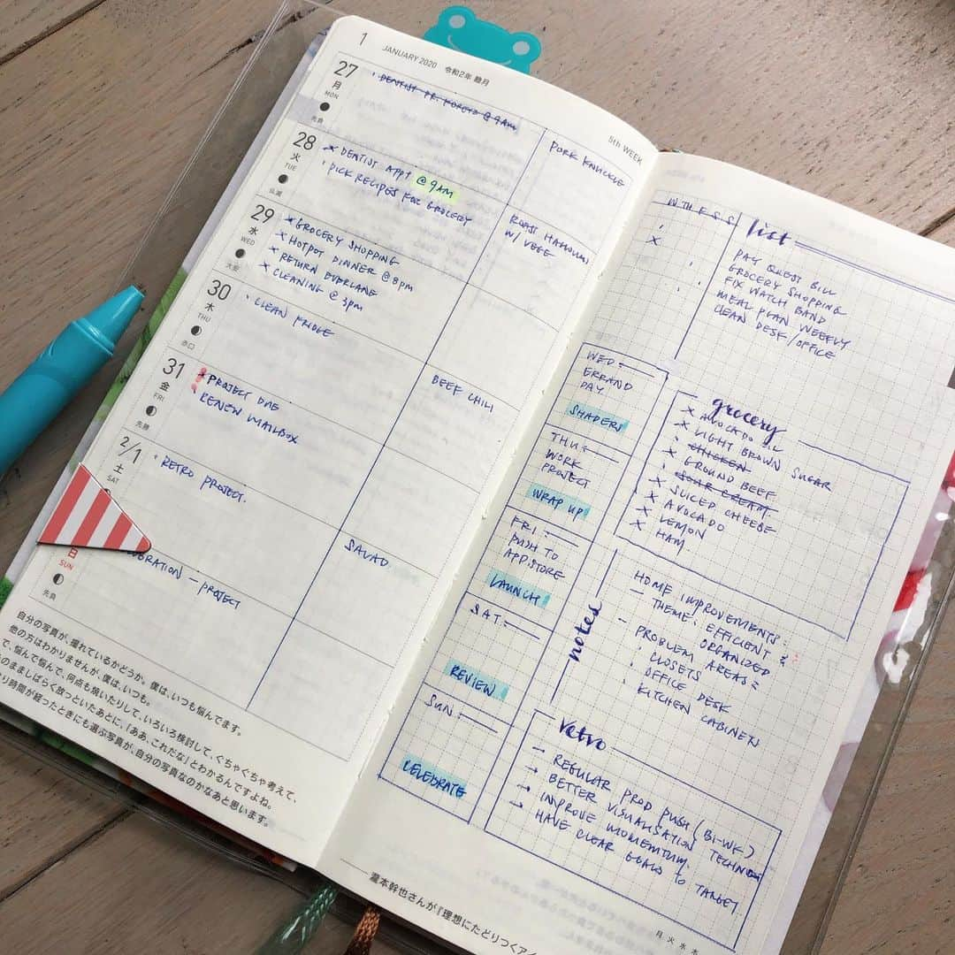 Dara M.さんのインスタグラム写真 - (Dara M.Instagram)「January felt like a really long month. #hobonichiweeks #hobonichi #bulletjournal #plannercommunity #minimalistbujo #functionalplanning  #ほぼ日手帳  #ほぼ日weeks」2月2日 3時01分 - gothamhaus