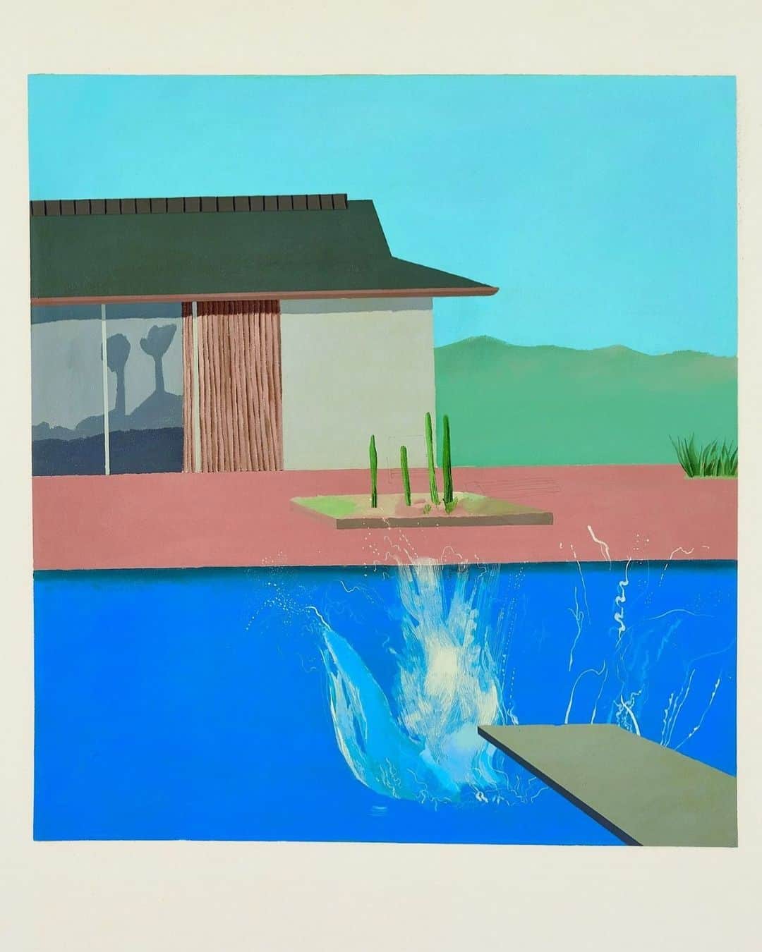 Vogue Parisさんのインスタグラム写真 - (Vogue ParisInstagram)「On February 11, Sothebys is selling David Hockney’s 'The Splash’. One of the most popular artists of the contemporary era, his swimming pool iconography is a common site amongst the biggest art museums in the world (and their gift shops). Now his 1966 work ‘The Splash’ is going on sale in London for an impressive estimated £20-30 million. Read more on Vogue.fr Image courtesy of @Sothebys #DavidHockney #Sothebys」2月2日 5時00分 - voguefrance