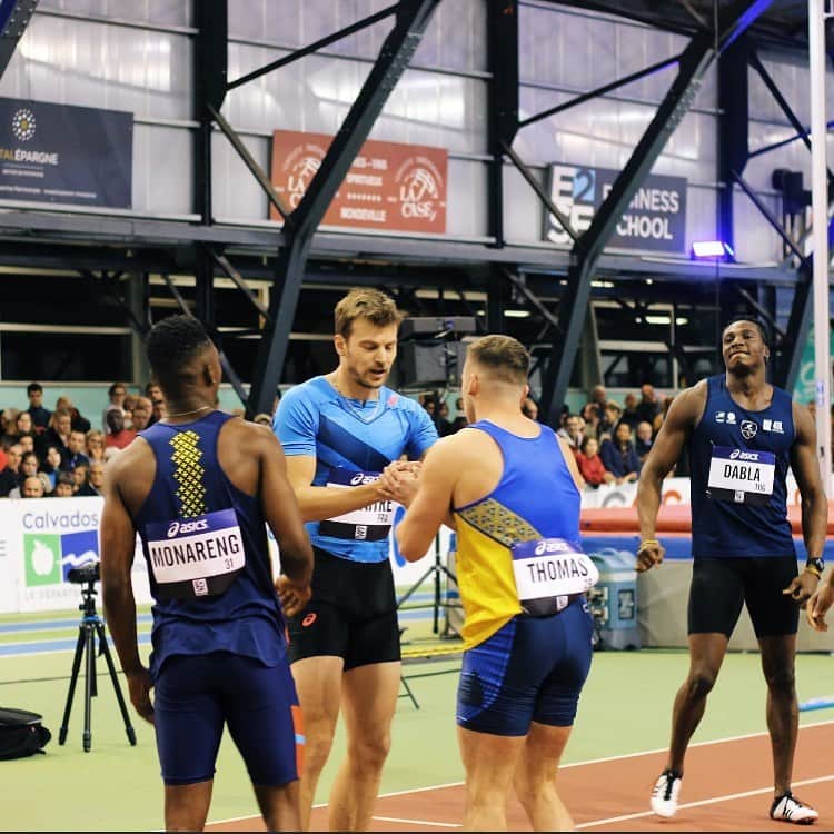 クリストフ・ルメートルのインスタグラム：「3ème du 60m lors du meeting de Mondeville. J’égale ma meilleure performance hivernale de la saison. Encore une très belle édition du @meetingmondeville avec un public toujours présent 👍🏻 #Asics #compétition #athletisme #sprint 📸 @chlozoo」