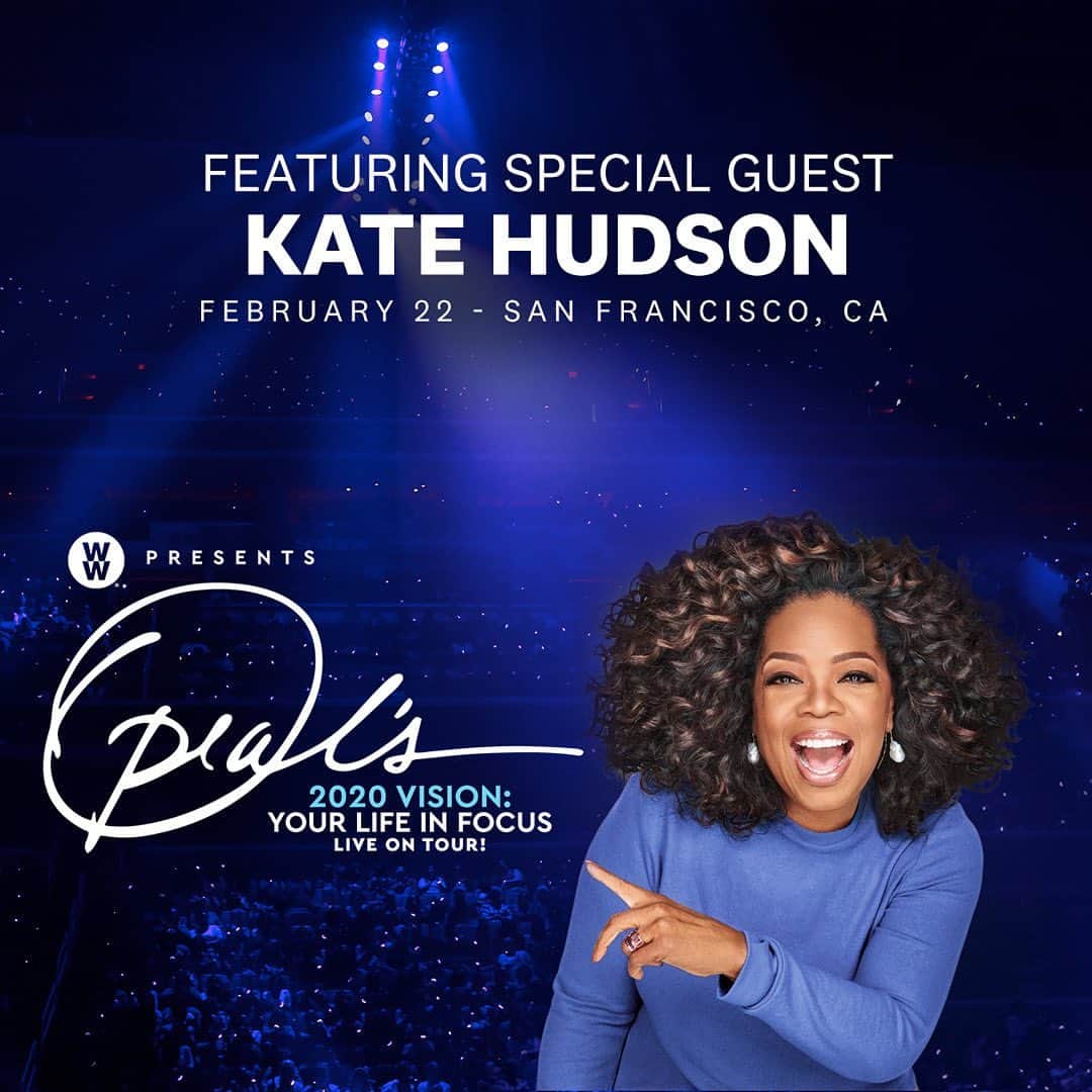 ケイト・ハドソンさんのインスタグラム写真 - (ケイト・ハドソンInstagram)「Dream come true! ✨ Can’t wait to see @oprah and the San Francisco crowd! FEB 22 #2020VisionTour @ww SEE YOU SOON 😘🙏」2月2日 9時01分 - katehudson