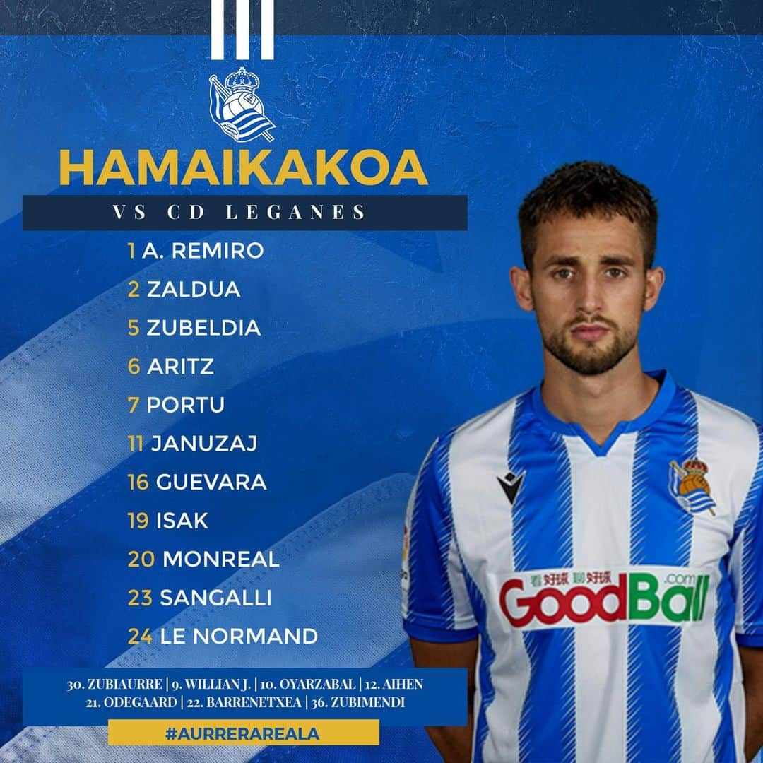 レアル・ソシエダさんのインスタグラム写真 - (レアル・ソシエダInstagram)「📝 HAMAIKAKOA | ALINEACIÓN | XI . 🔊 AUPA REAL!!! 🔵⚪️🔵 . #LeganésRealSociedad」2月2日 19時10分 - realsociedad