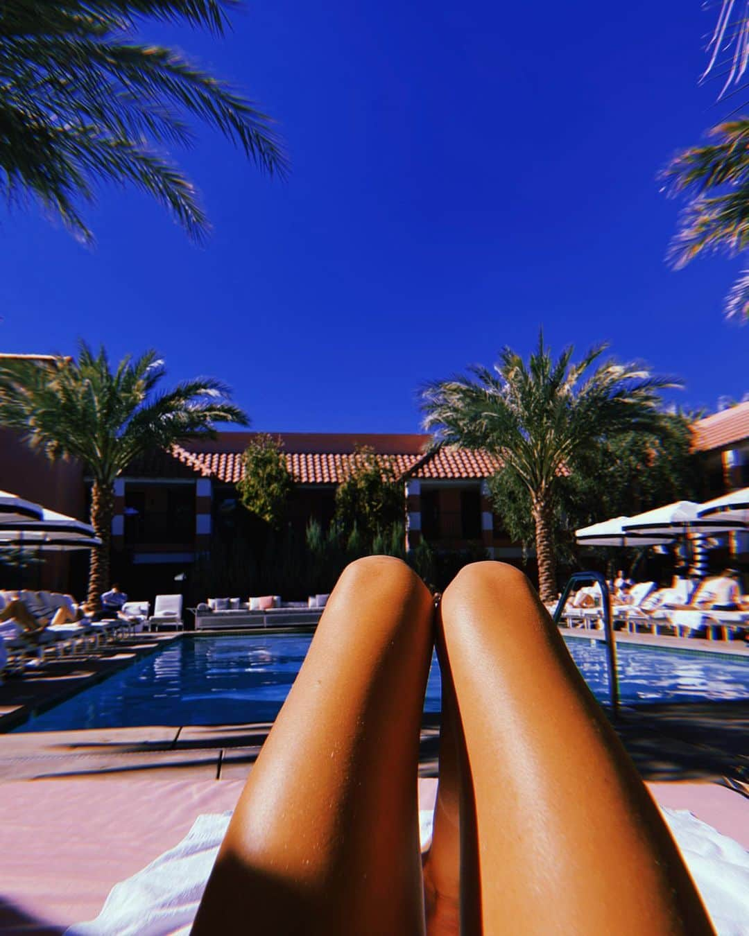 アレッサンドラ・アンブロジオさんのインスタグラム写真 - (アレッサンドラ・アンブロジオInstagram)「Pool day ☀️🌴💙#PalmSpringsStyle」2月2日 11時20分 - alessandraambrosio