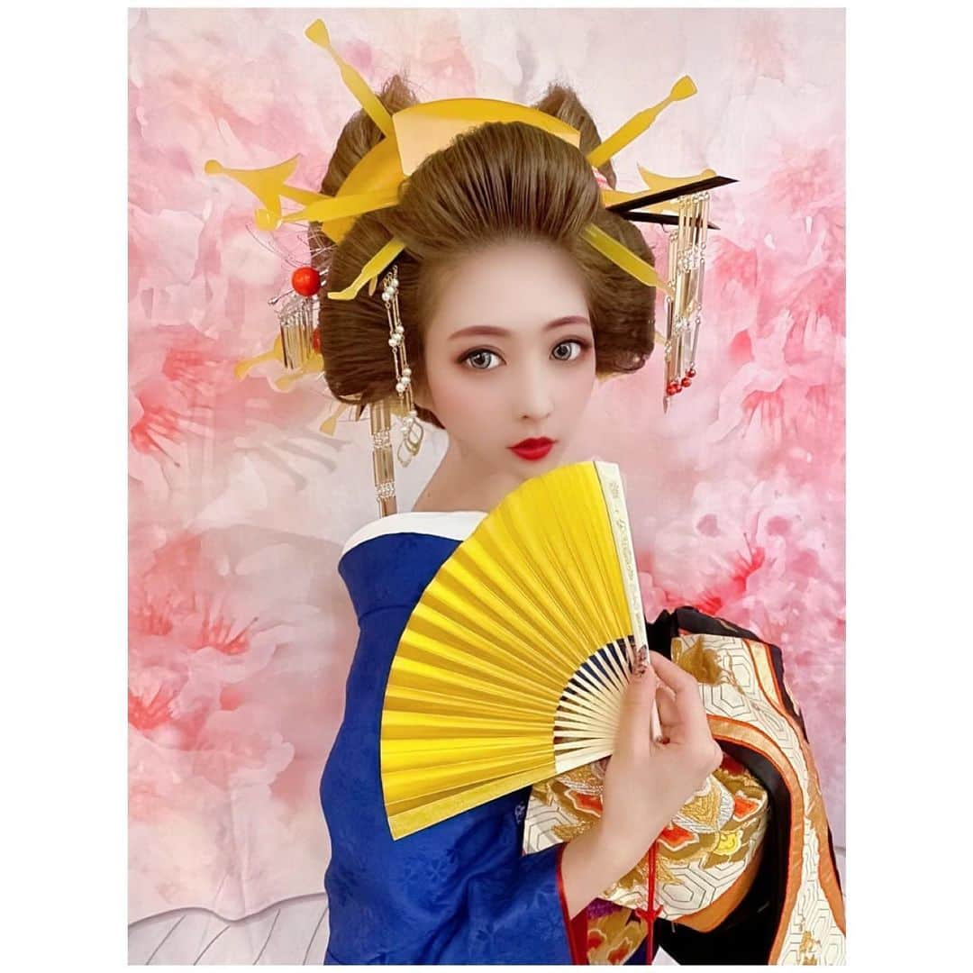 椿あいなのインスタグラム：「・ ・ ✨🌸花魁🌸芸妓🌸町娘🌸✨ ・ ・ 和装シリーズ👘💓💓💓 ・ ・ #お化けの日 #節分 #北新地 #キャバ嬢 #花魁 #芸妓 #舞妓 #お化けイベント #セットサロン @setsalonfleur」