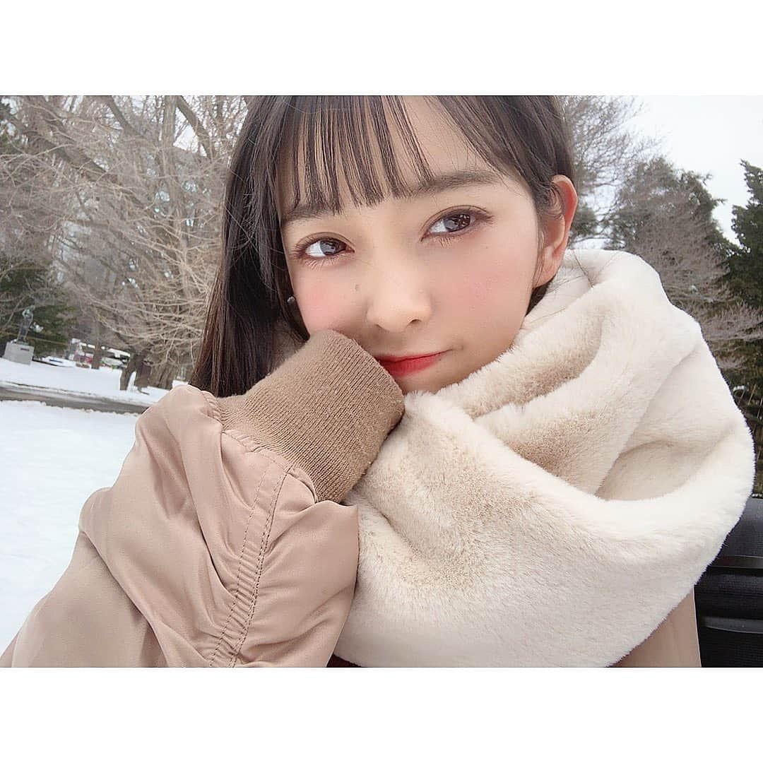 石田みなみさんのインスタグラム写真 - (石田みなみInstagram)「まっしろな世界❄️﻿ ﻿ ﻿ ﻿ #STU48 #charmingtrip #idol #アイドル﻿ #Stucharmingtrip #石田みなみ﻿ #北海道 #札幌 #雪 #ゆき #snow #スヌード #スヌード女子 #🧣 #🧤 #Twitterに #載せた写真と #よく見たら #違う #写真 #間違い探し #だよ #☺️」2月2日 17時26分 - ishida.minami_373