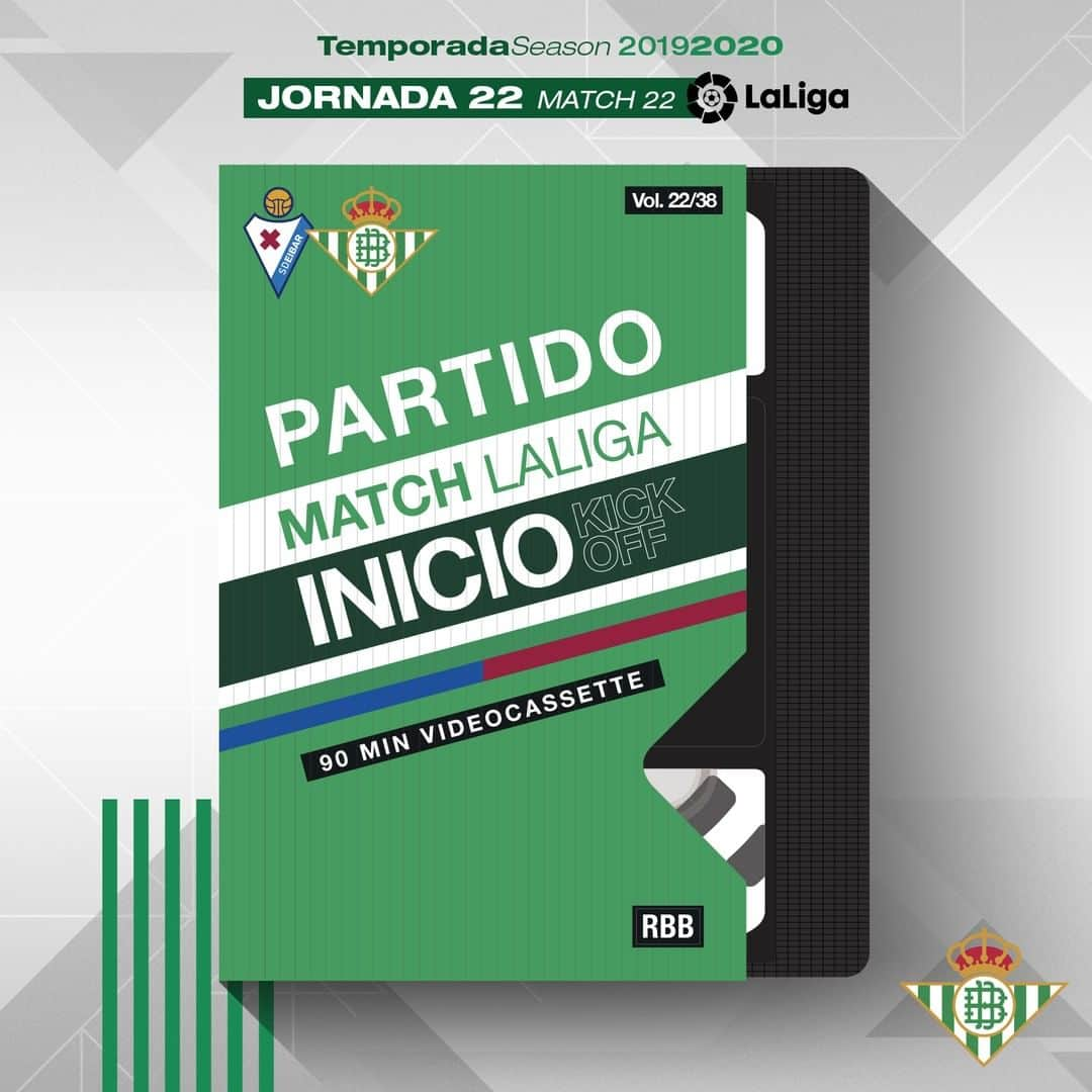 レアル・ベティスさんのインスタグラム写真 - (レアル・ベティスInstagram)「🕕⚽️ ¡¡¡ARRANCA EL PARTIDO!!! ☺️ ¡Vamos! -- 🕕⚽️ We are underway! 🔵🔴 #EibarRealBetis 0-0 💚⚪️ #DíaDeBetis」2月2日 22時02分 - realbetisbalompie