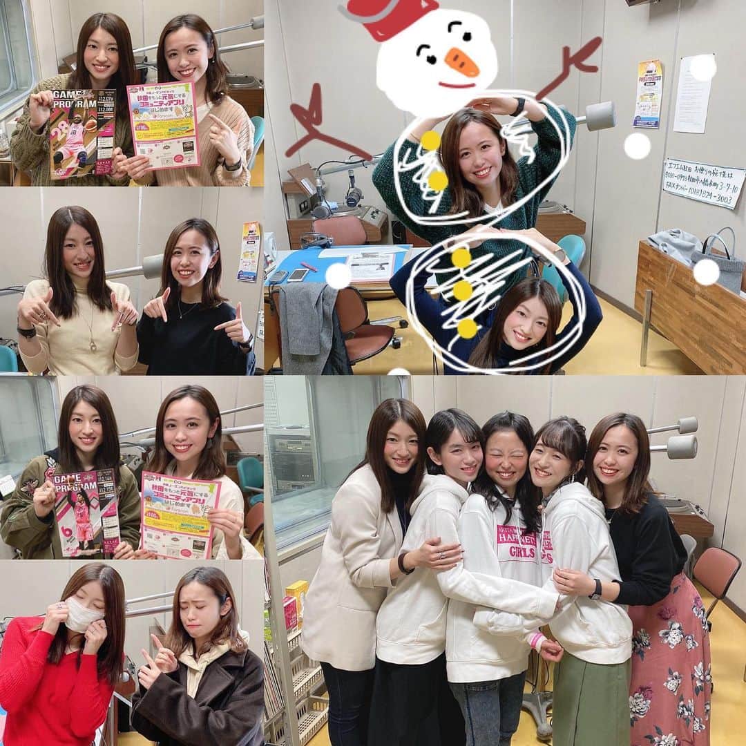 のインスタグラム：「毎週木曜18:30からFM秋田で放送！ 秋田のプロバスケットボールチーム 秋田ノーザンハピネッツ応援番組📣 WEEKLY NORTHERN HAPPINETS . 10〜15回の放送までの写真をまとめてみました😌💡 . 普段はゆきりんとのコンビでお届けしていますが 2020年最初の放送はハピネッツガールの ちーちゃん、もなみん、なおちゃんにもゲスト出演してもらいました💓 かわいいっ！！ たまたま私もオフホワイトを着ていたので ガールズの仲間みたいな格好になってます❤️❤️ラッキー。 . レギュラーシーズンも放送も残すところあと3ヶ月。 ハピブーはぜひFM秋田を聴いて一緒に 試合のあんなことやこんなことを振り返ったり 選手のインタビューを聴いたりして"ORAHO"を感じてください！ . そしてまだハピネッツの会場に観に行ったことがない方は ぜひぜひぜひ今季こそ足をお運びください🙆🏻‍♀️ ようこそ、沼へ！笑 一緒にハマりましょう😏 . FM秋田毎週木曜18:30 WEEKLY NORTHERN HAPPINETS 聴いてねーっ！👋 . #akita #mc #radio #dj #fmakita #akitanh #in10sityforakita #happinets #秋田ノーザンハピネッツ #bリーグ #weeklynorthernhappinets #wnh #ハピネッツガールズ  #ゆきりん @nyuin_ev  #ちーちゃん @_chito_0329_  #もなみん @monahara19  #なおちゃん @n__h46」