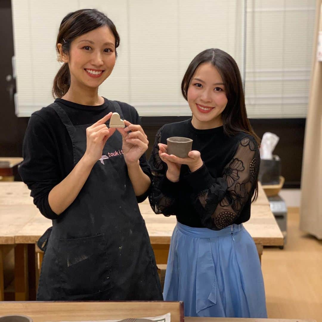 玉木碧さんのインスタグラム写真 - (玉木碧Instagram)「昨日久しぶりに酒井千佳さん @sakaichikaaaa の陶芸に行ってきましたー！！ やっぱり落ち着くこの空間🥰 今回も楽しかったなぁ💕  #ニット　#frenchpave  #陶芸　#趣味　#トウキト　#toukito #陶器　#手作り　#酒井千佳 さん #セントフォース #フリーアナウンサー　#玉木碧」2月3日 9時24分 - tamaki_aoi.official