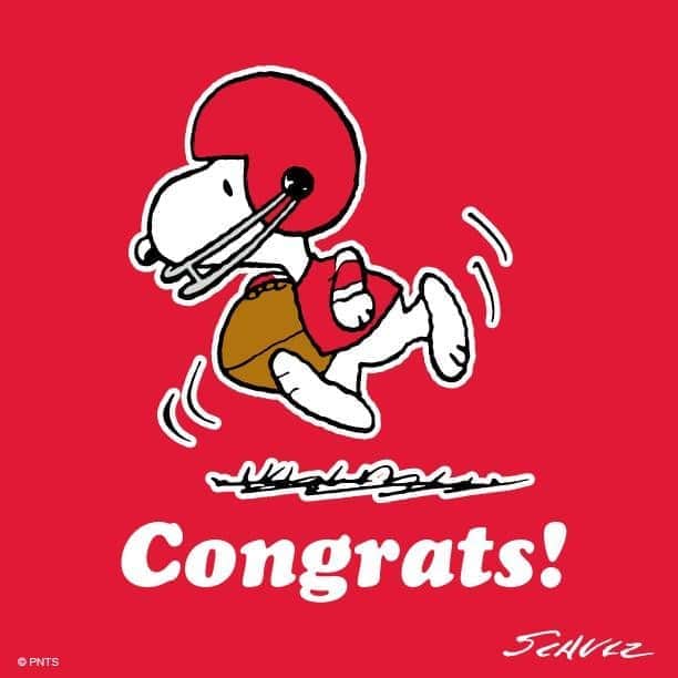 スヌーピーさんのインスタグラム写真 - (スヌーピーInstagram)「Congrats to the Kansas City Chiefs!」2月3日 12時12分 - snoopygrams