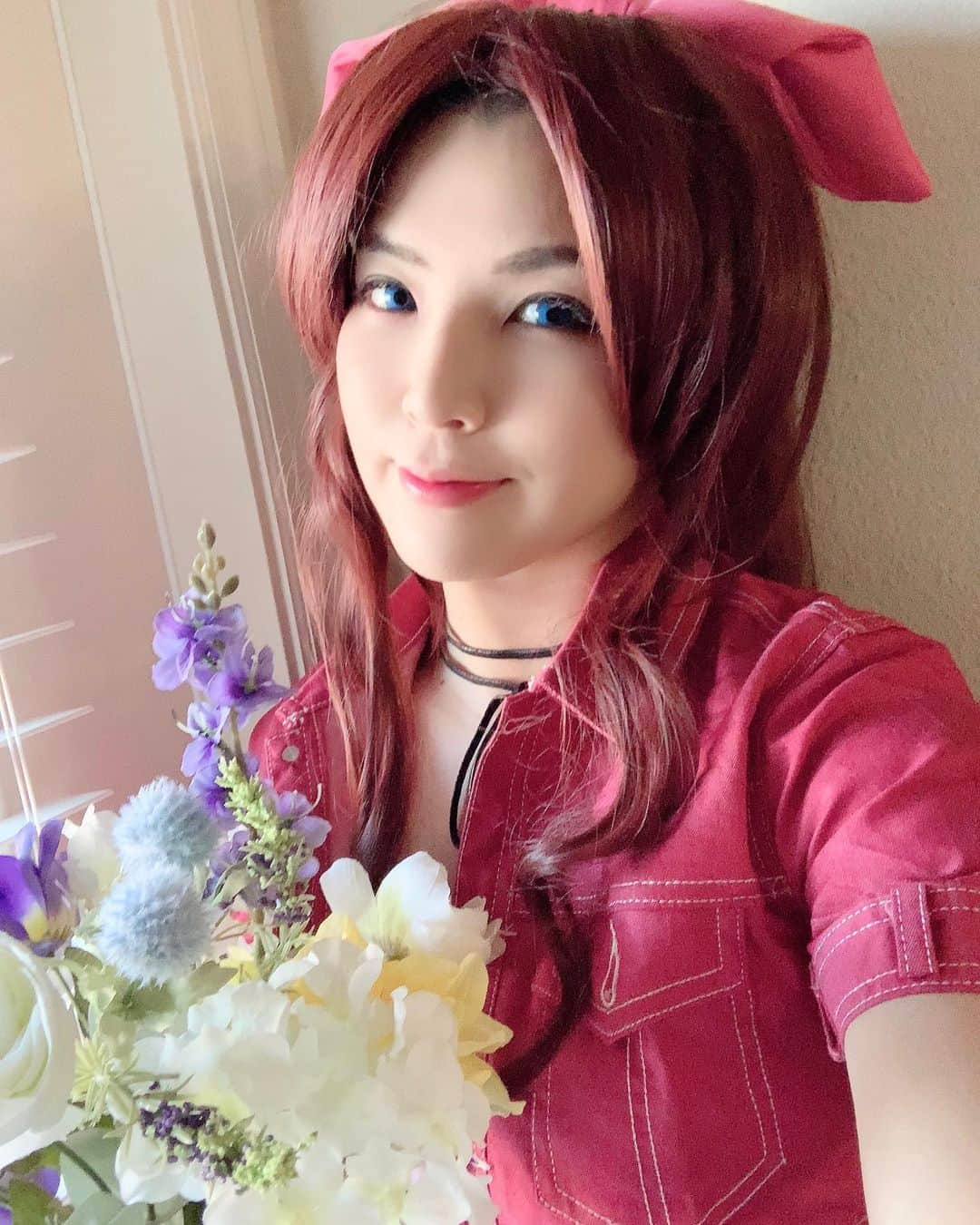 志田光さんのインスタグラム写真 - (志田光Instagram)「#cosplay #FinalFantasyVII #FF7 #Aerith #musclarAerith #コスプレ #エアリス #腕が太すぎる #リメイクはよ #prowrestler #hikarushida」2月3日 12時39分 - shidahikaru