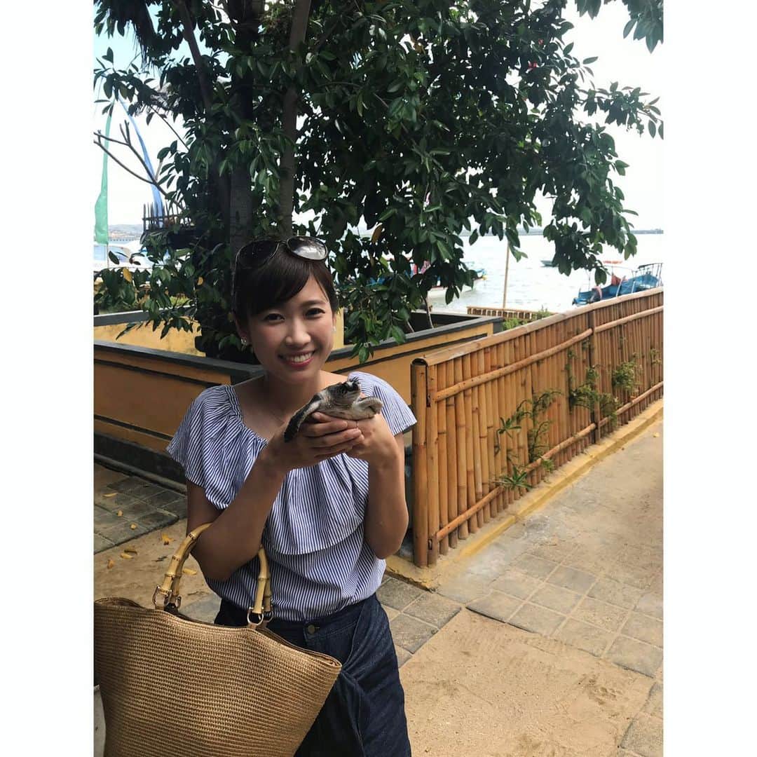 玉巻映美さんのインスタグラム写真 - (玉巻映美Instagram)「突然 更新する夏の思い出（笑） バリ島で出会った赤ちゃんのカメを手に持たせてもらいました🌴🐢 寒い日が続くと、南国の 時間も人もゆったりとした あの空気に浸りたくなります。。」2月3日 22時30分 - eimi_tamamaki