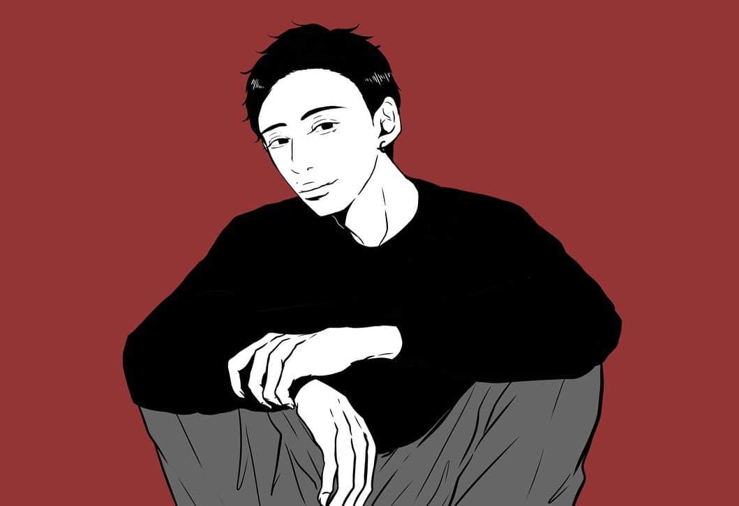 大原海輝のインスタグラム：「ますだみくさんがイラストを描いてくれました☾  どっちが好き？」