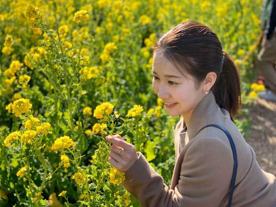 島津咲苗さんのインスタグラム写真 - (島津咲苗Instagram)「昨日の続き... 私の携帯にはポートレートモードがないので山根さんの携帯を借りて撮りました！ 2枚目、自信作😆✨ . . . #山根佐由里 さん #メーテレ #アナウンサー #島津咲苗 #菜の花まつり #渥美半島 #伊良湖岬」2月3日 18時52分 - sanae_shimazu