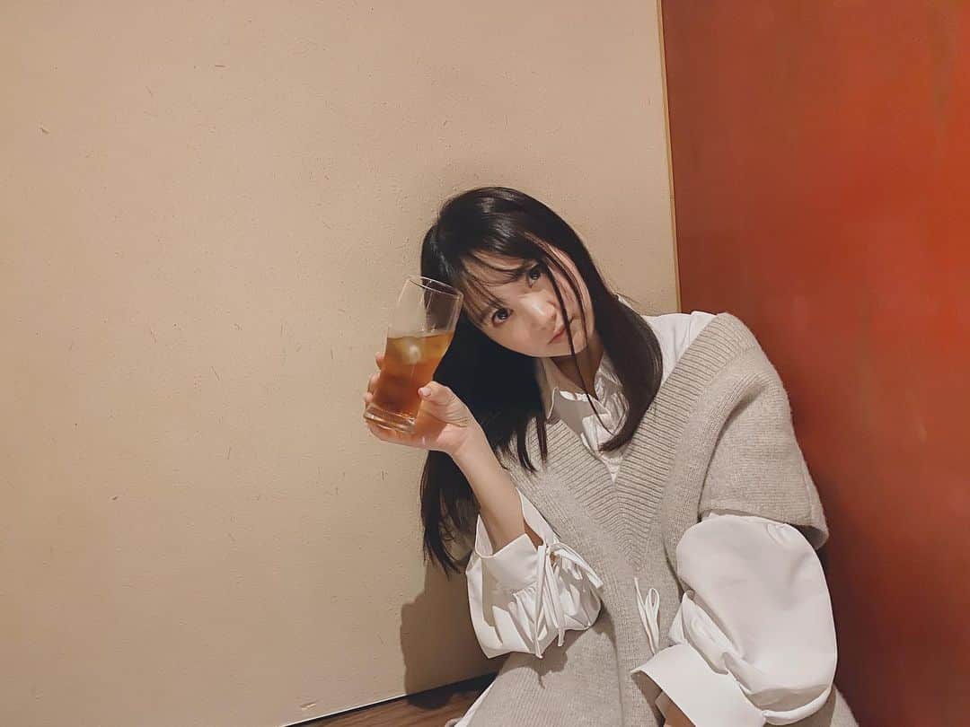 浜田翔子さんのインスタグラム写真 - (浜田翔子Instagram)「梅酒→烏龍茶→烏龍茶→ カルピス→🍾 飲み物いっぱ飲めないけど飲んだ日。」2月3日 20時01分 - shoko_hamada