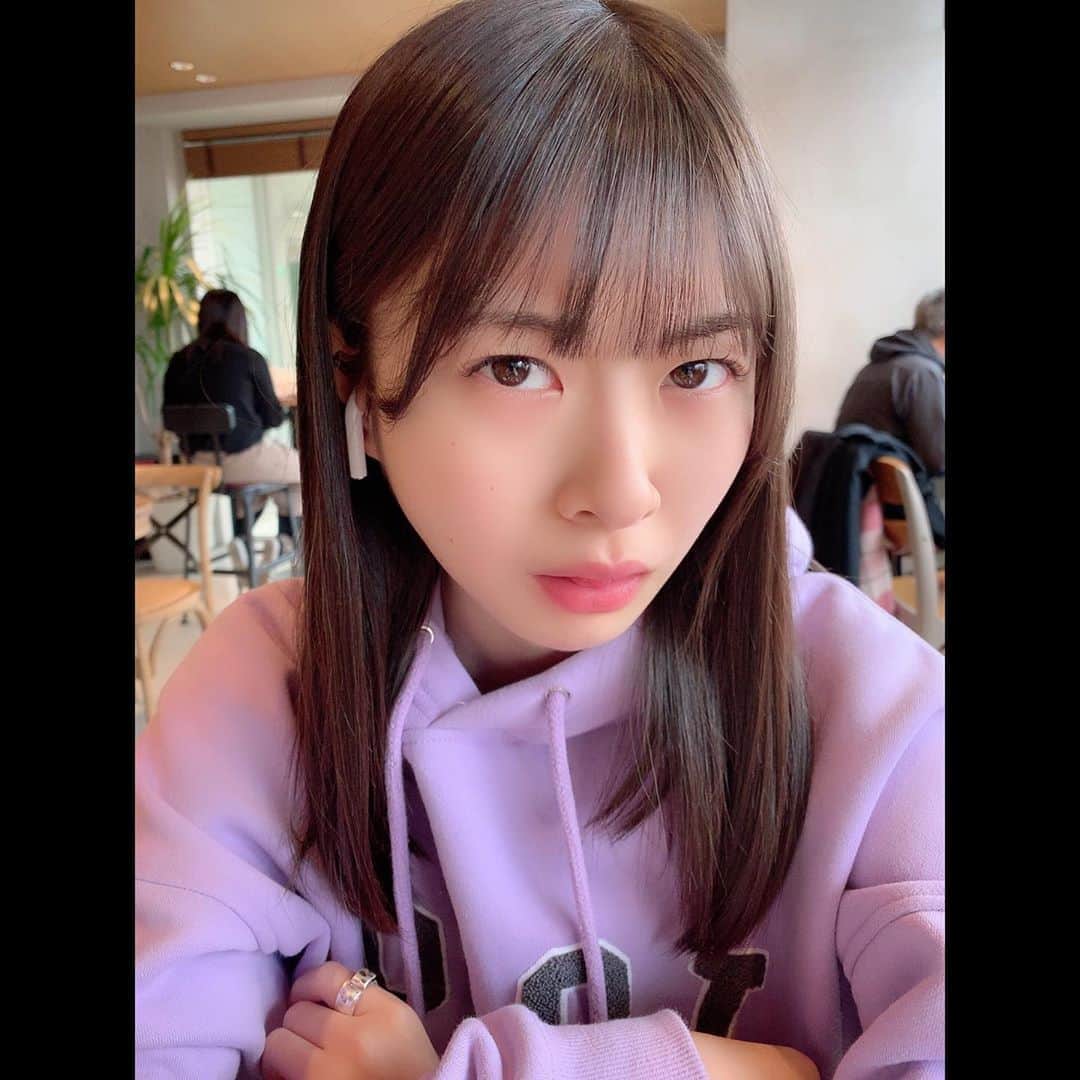 松岡はなのインスタグラム：「最近薄紫ばっかだね👾」